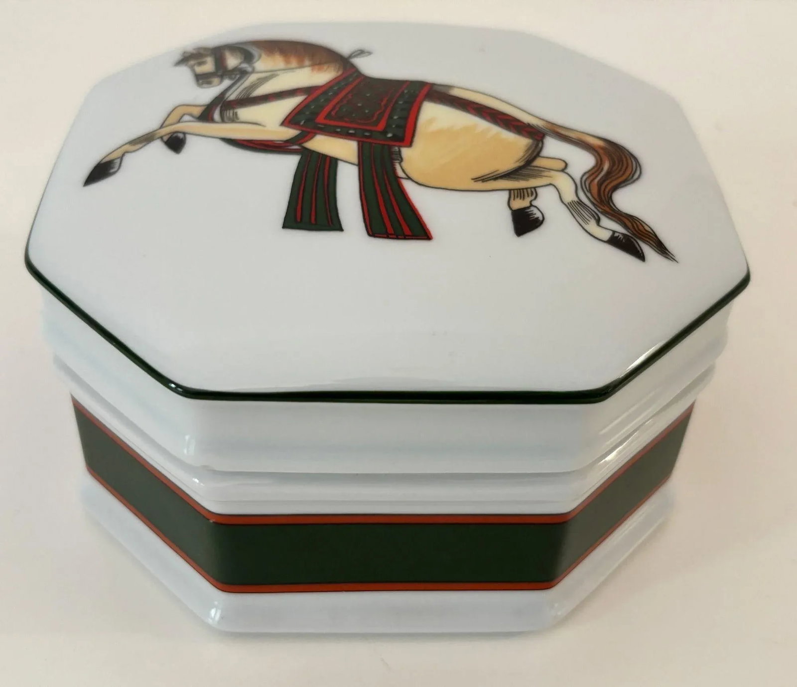 Philippe Deshoulieres for Sophie D'E Limoges Signed Porcelain Horse Trinket Box - 6