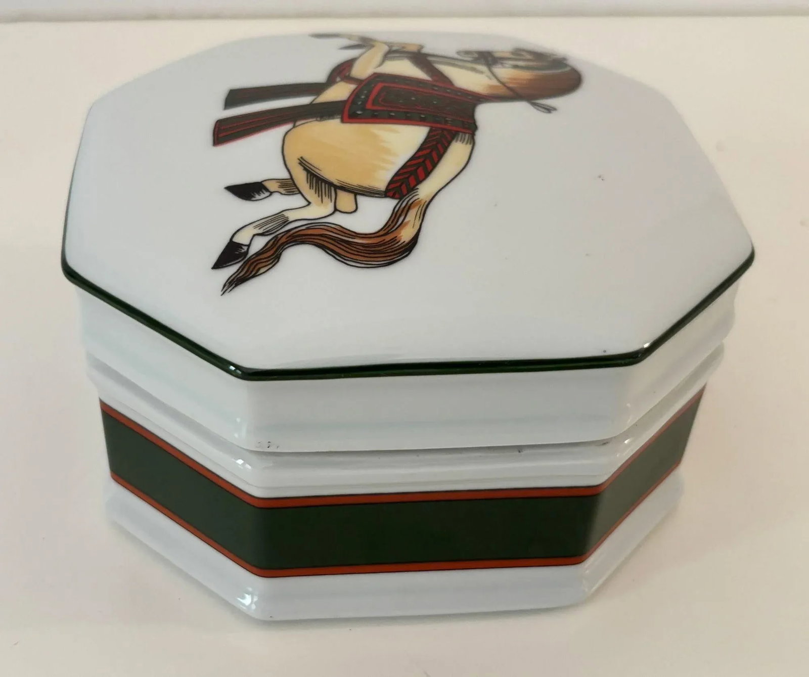 Philippe Deshoulieres for Sophie D'E Limoges Signed Porcelain Horse Trinket Box - 8