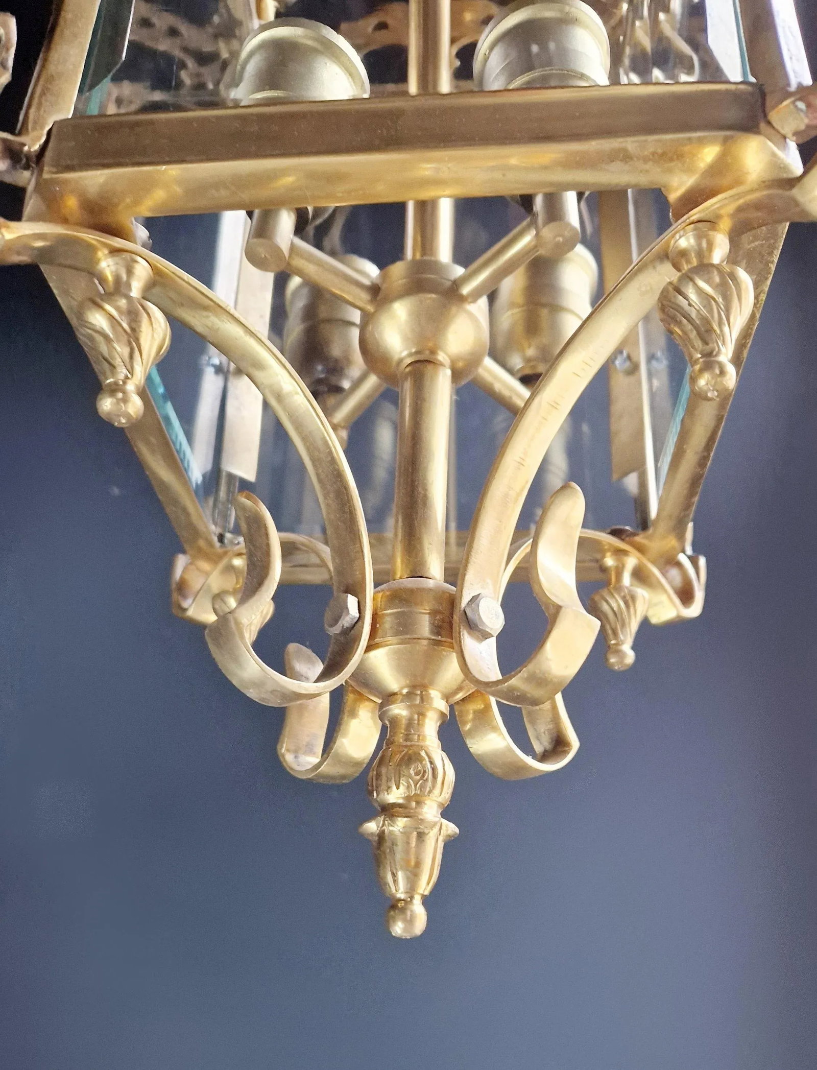 Brass and Glass Pendant Lantern - 3