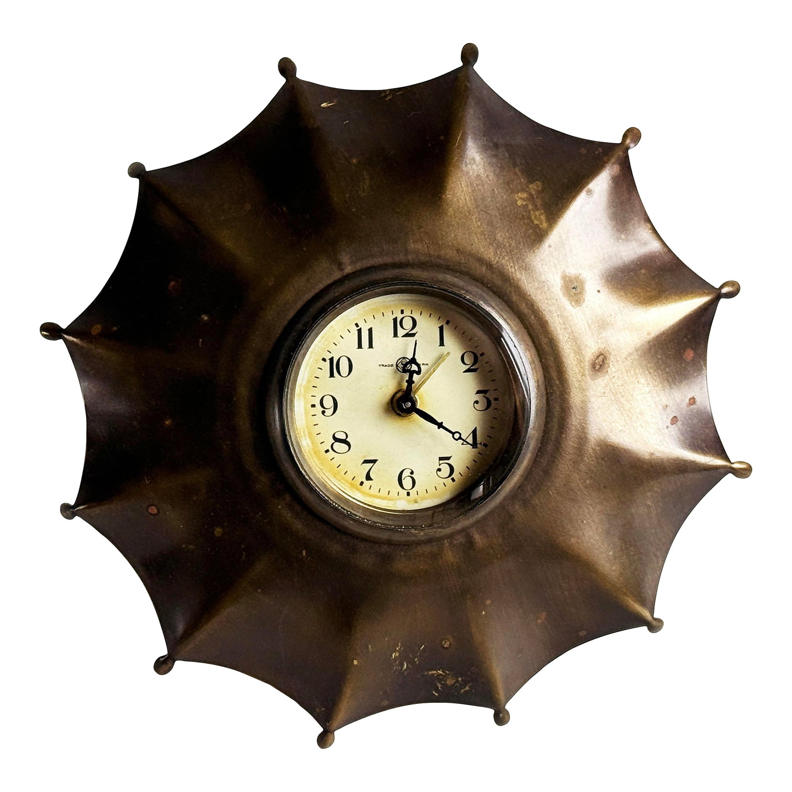 c.1940's Vintage Bronze Figural Umbrella Desk Clock by Seikosha Seiko of Japan (1 of 11)