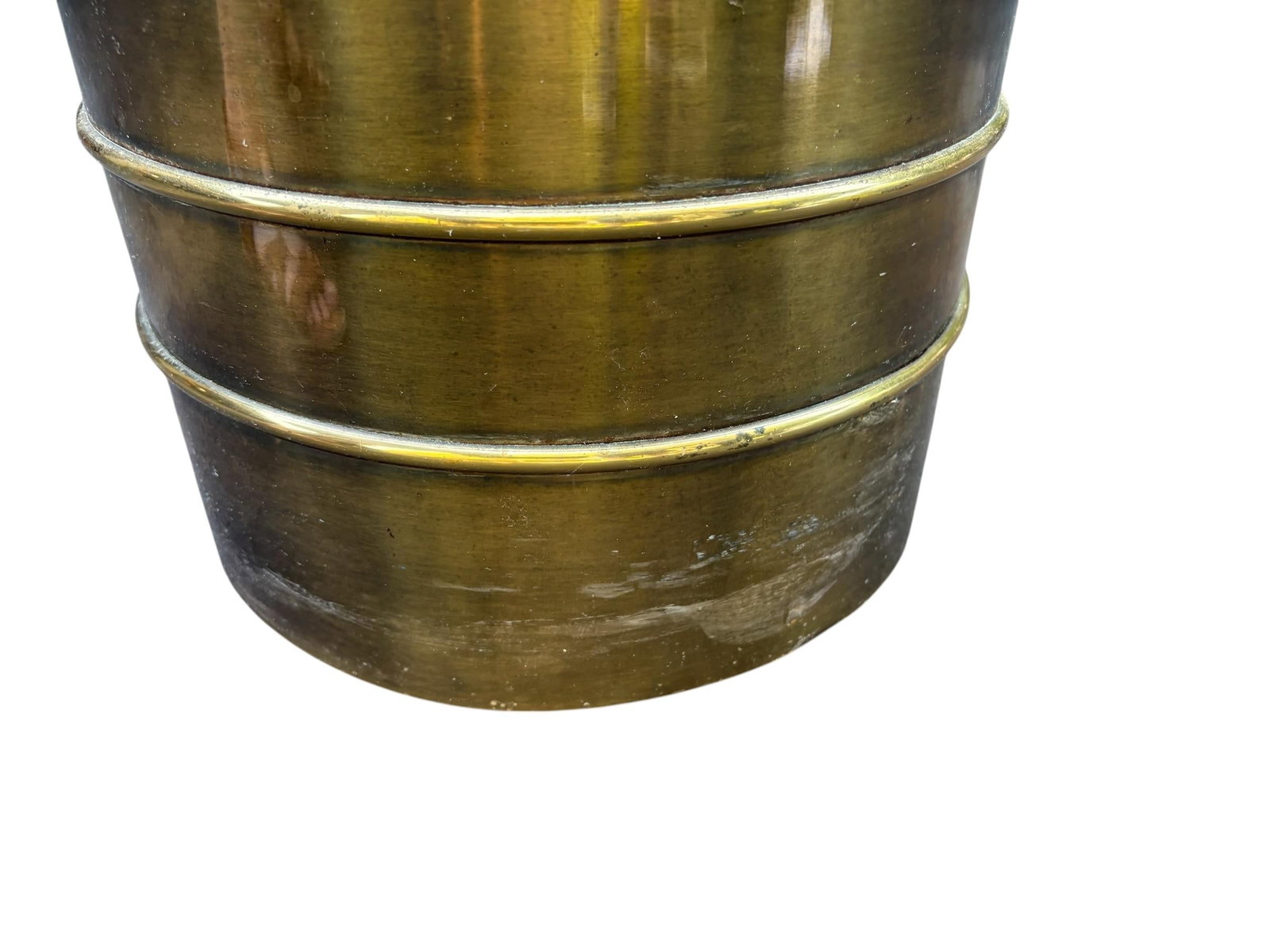 Mid 20th Century William Doezema for Mastercraft Attributed Brass Pedestal Jardiniere - 12