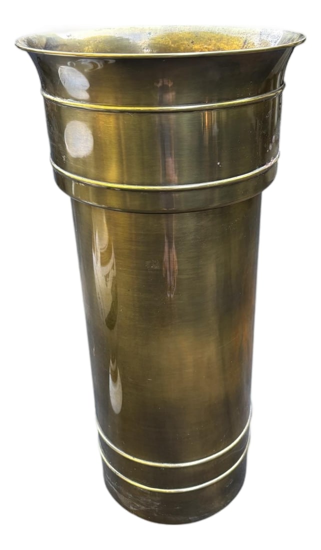 Mid 20th Century William Doezema for Mastercraft Attributed Brass Pedestal Jardiniere (1 of 16)