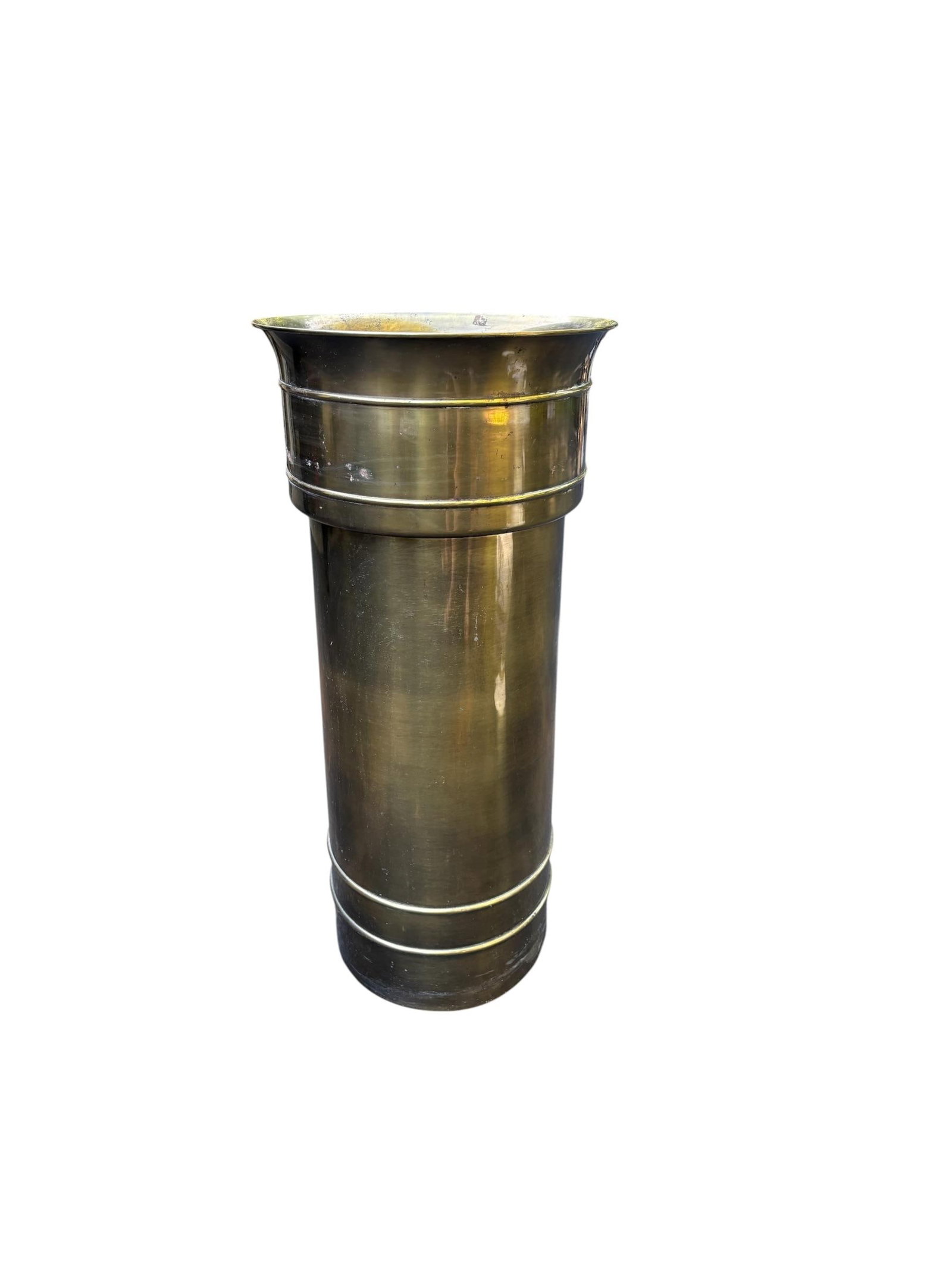 Mid 20th Century William Doezema for Mastercraft Attributed Brass Pedestal Jardiniere - 2