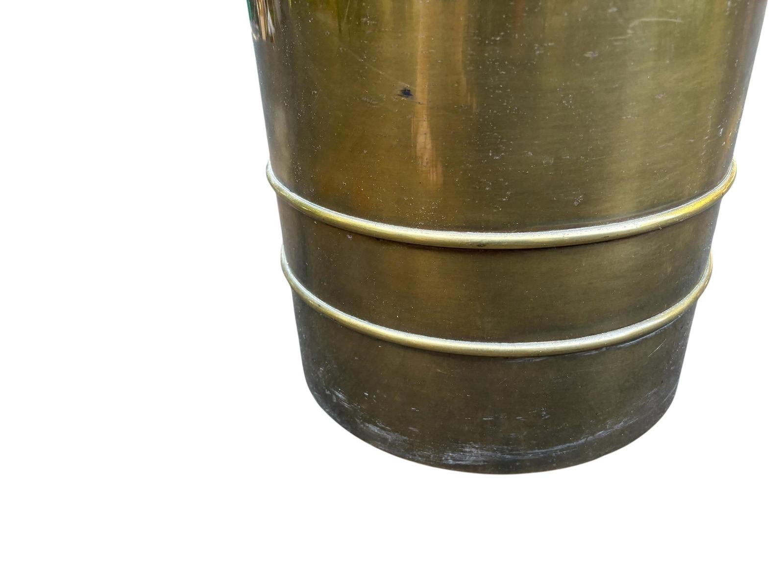 Mid 20th Century William Doezema for Mastercraft Attributed Brass Pedestal Jardiniere - 9