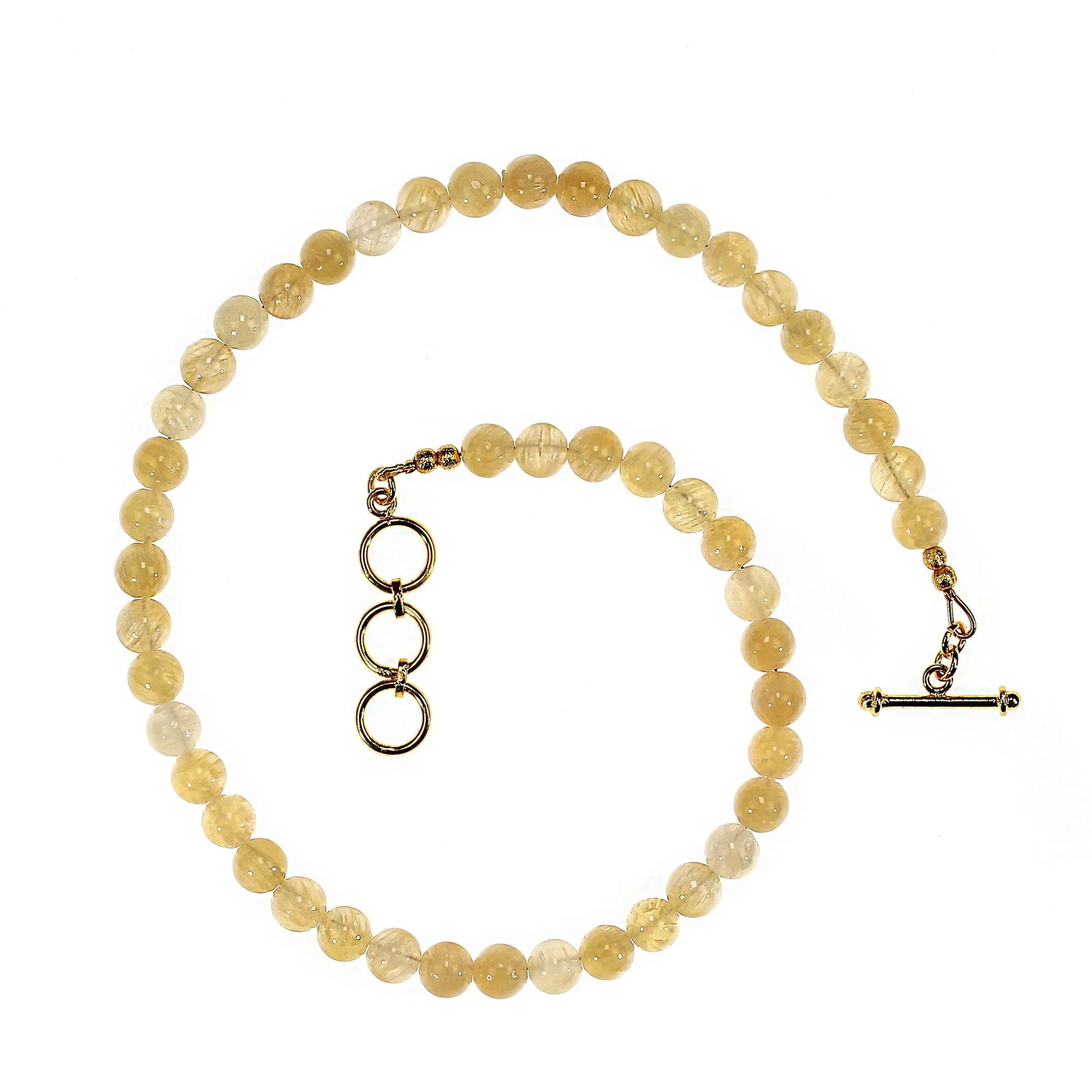 Ajd 18 Inch Summer Perfect Golden Lepidolite 8mm Necklace - 3