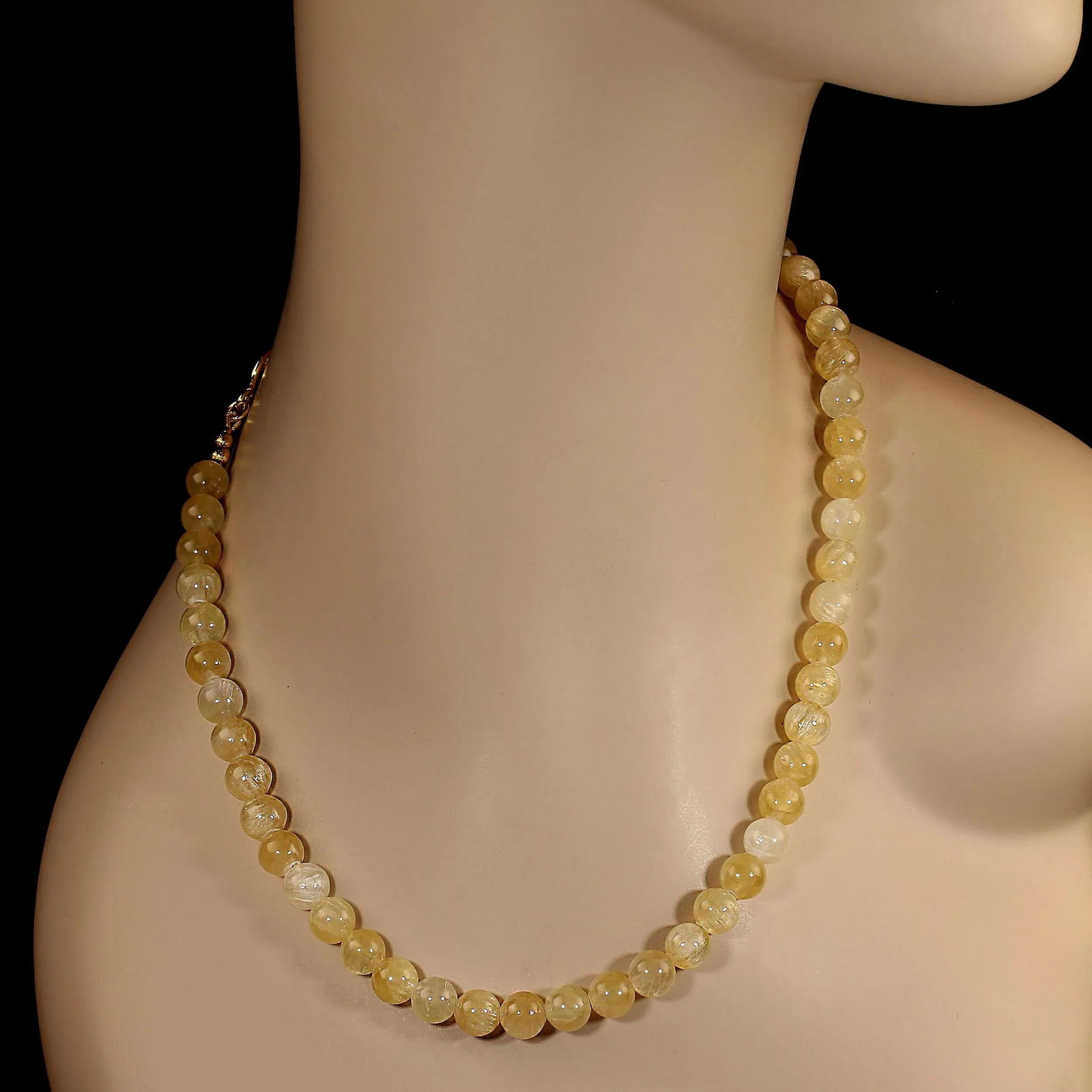 Ajd 18 Inch Summer Perfect Golden Lepidolite 8mm Necklace - 4