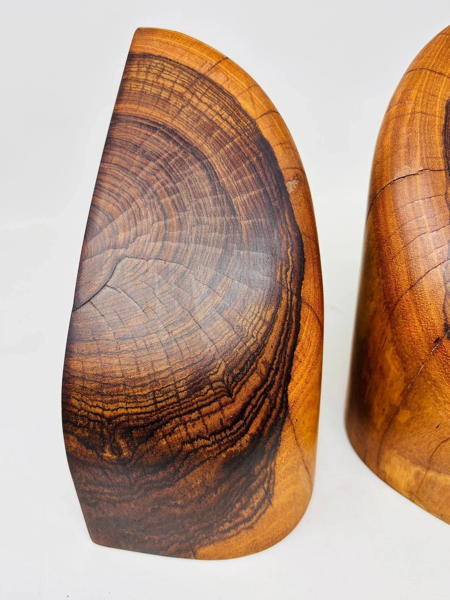 1960s Don Shoemaker Hand-Carved Cocobolo Wood Bookends a Pair - 6