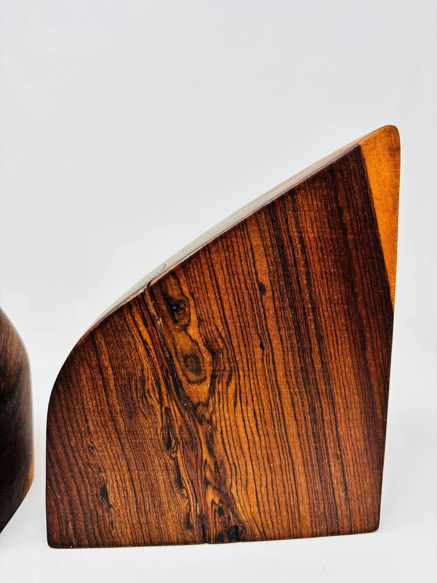 1960s Don Shoemaker Hand-Carved Cocobolo Wood Bookends a Pair - 8
