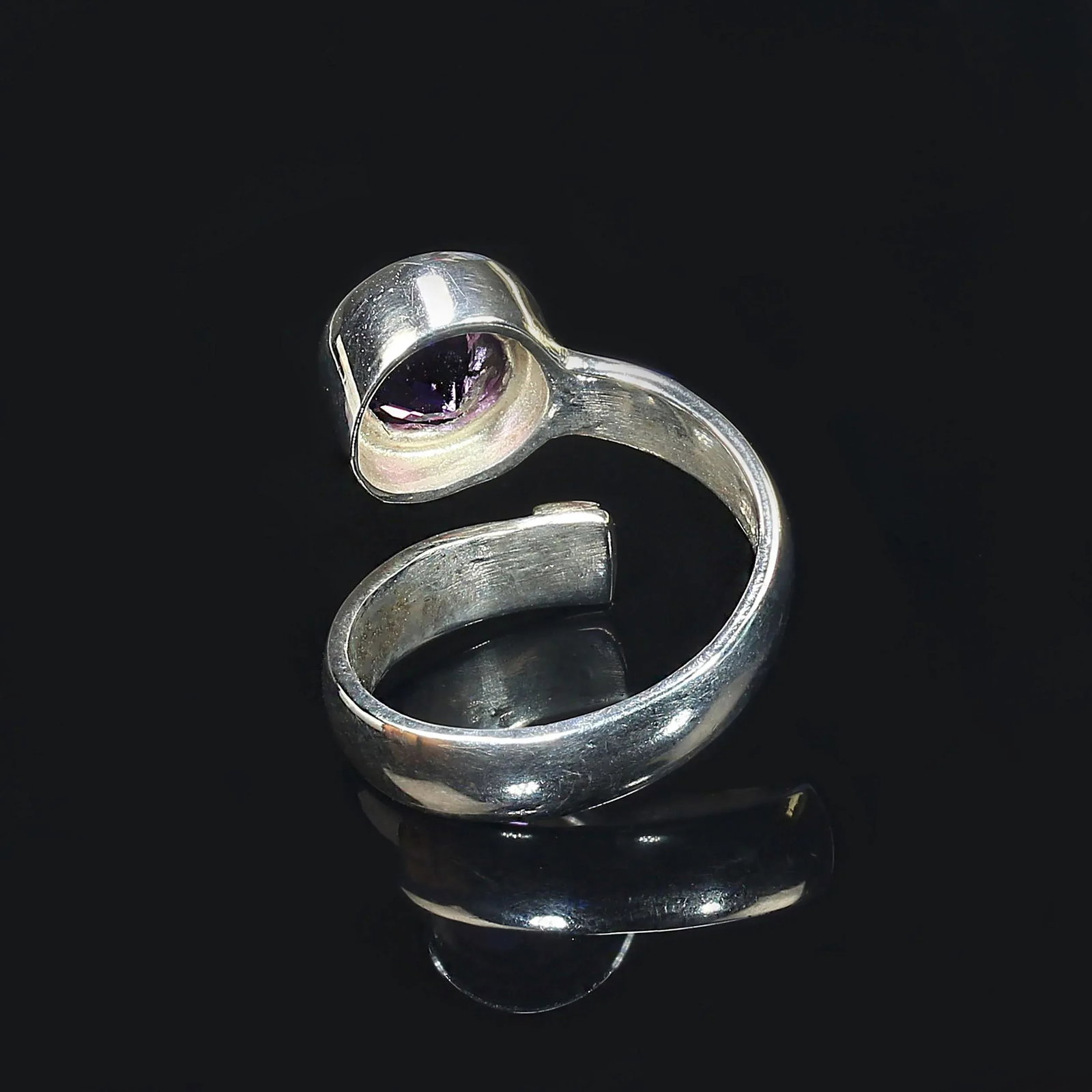 Ajd Crossover Amethyst and Sterling Ring With 14k Gold Accent, Size 4.75 - 7