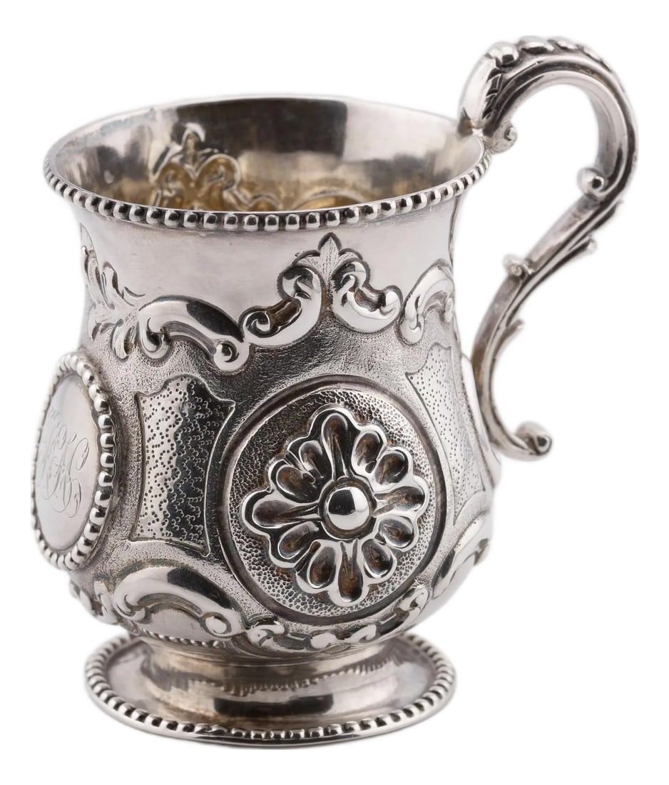 Antique English Sterling Silver Christening Cup, 1858 (1 of 5)