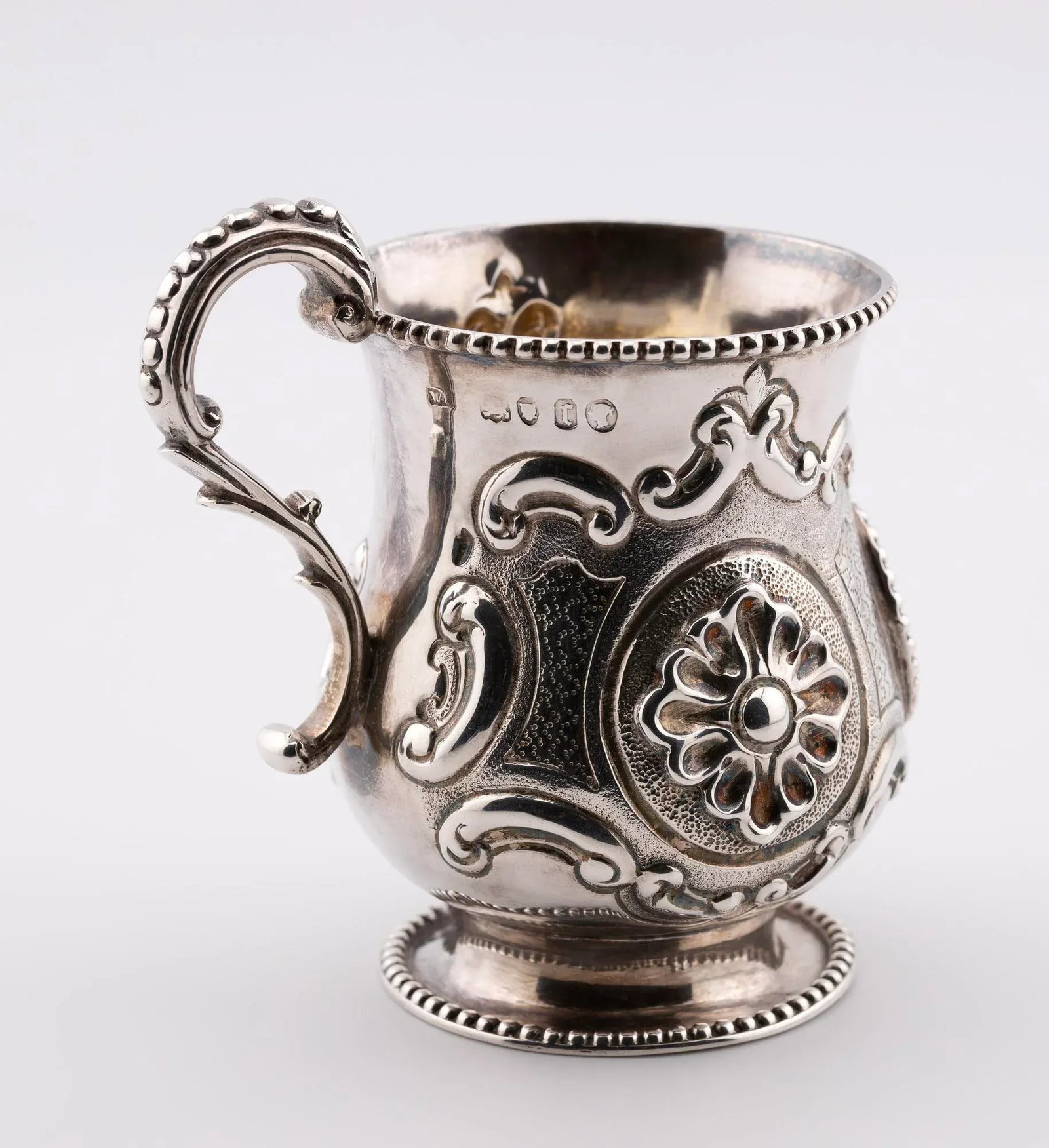 Antique English Sterling Silver Christening Cup, 1858 - 4