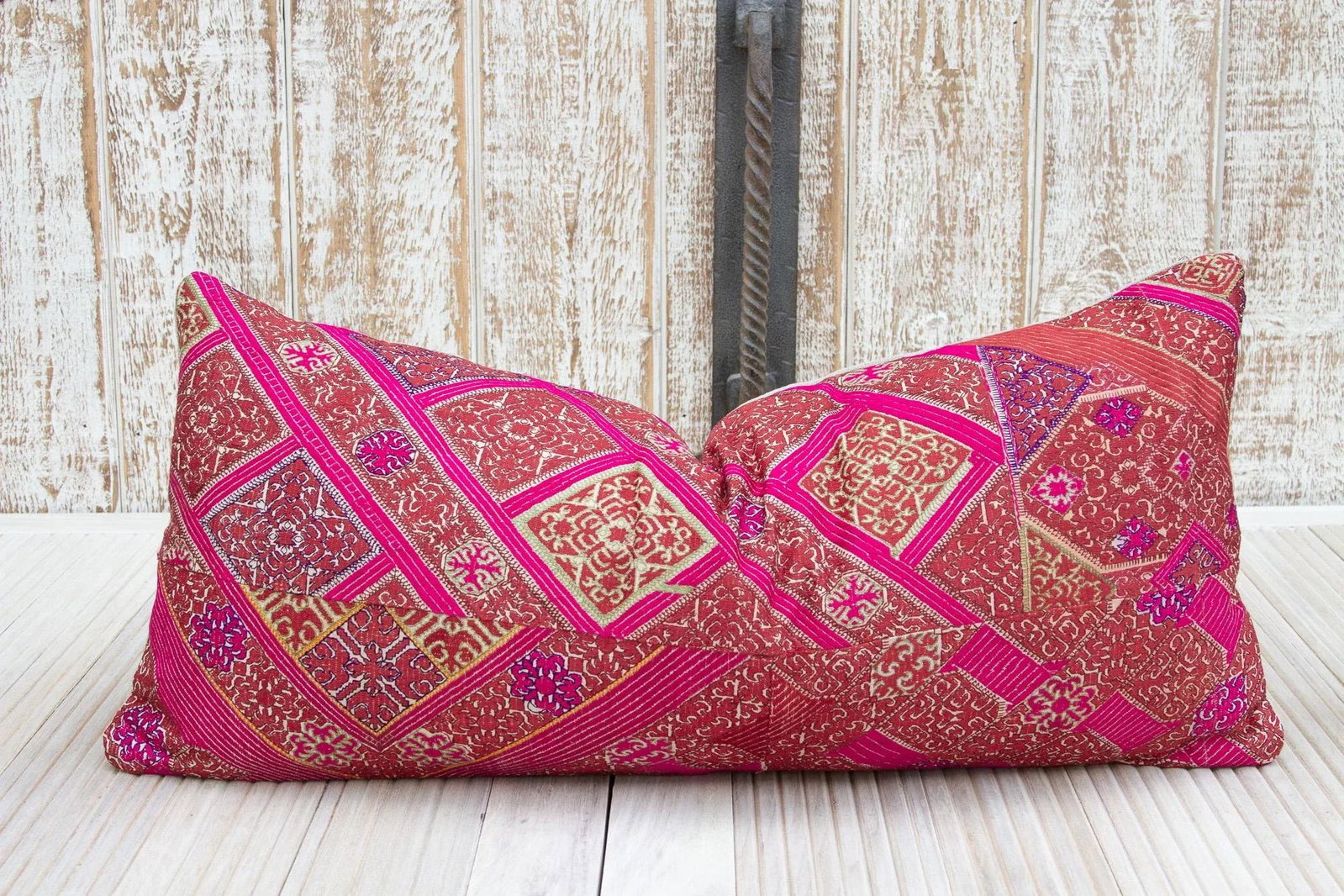 Antique Samali Sindh Silk Pillow - 9
