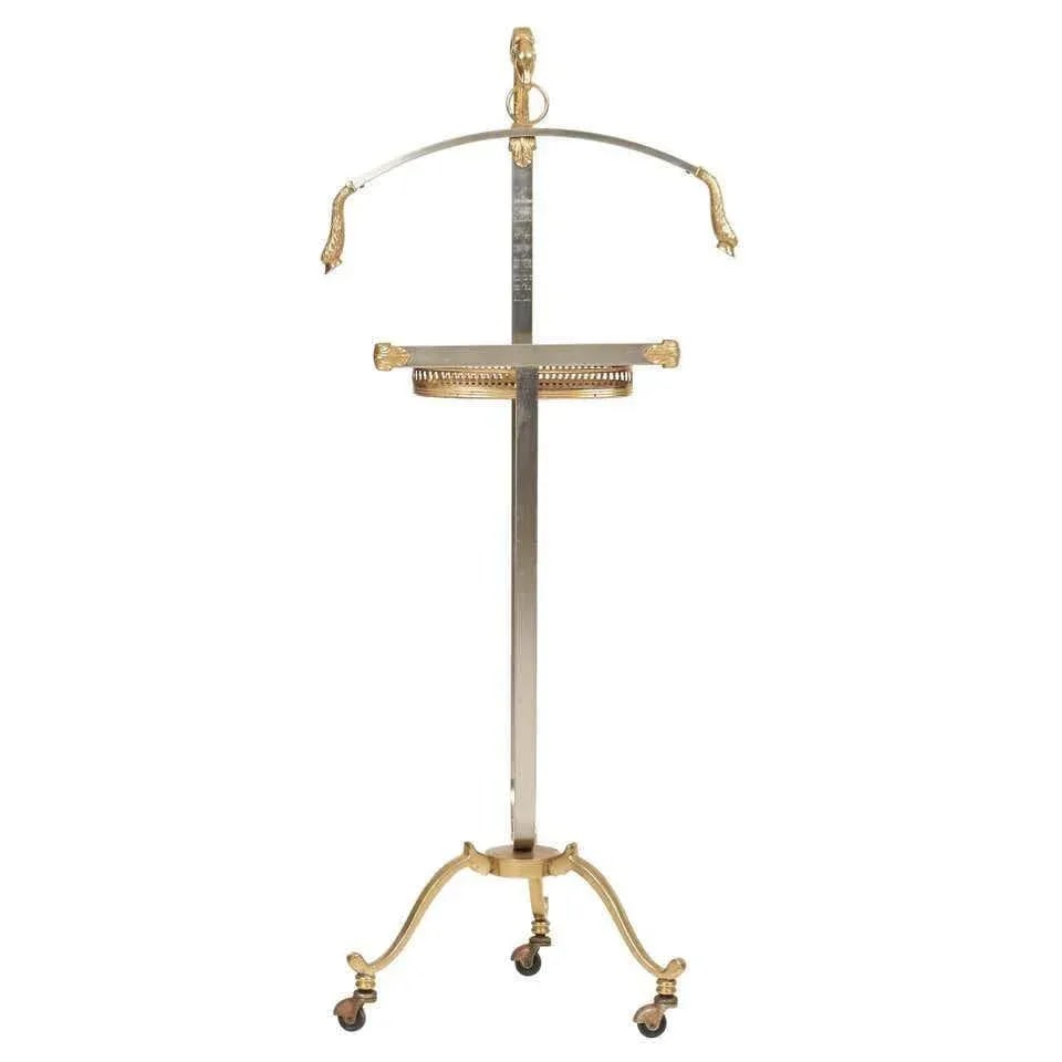 Maison Jansen Steel and Brass Gentleman Valet, Made in Italy - 5