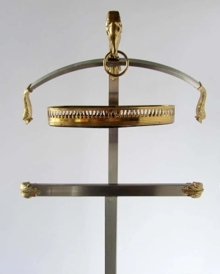Maison Jansen Steel and Brass Gentleman Valet, Made in Italy - 6