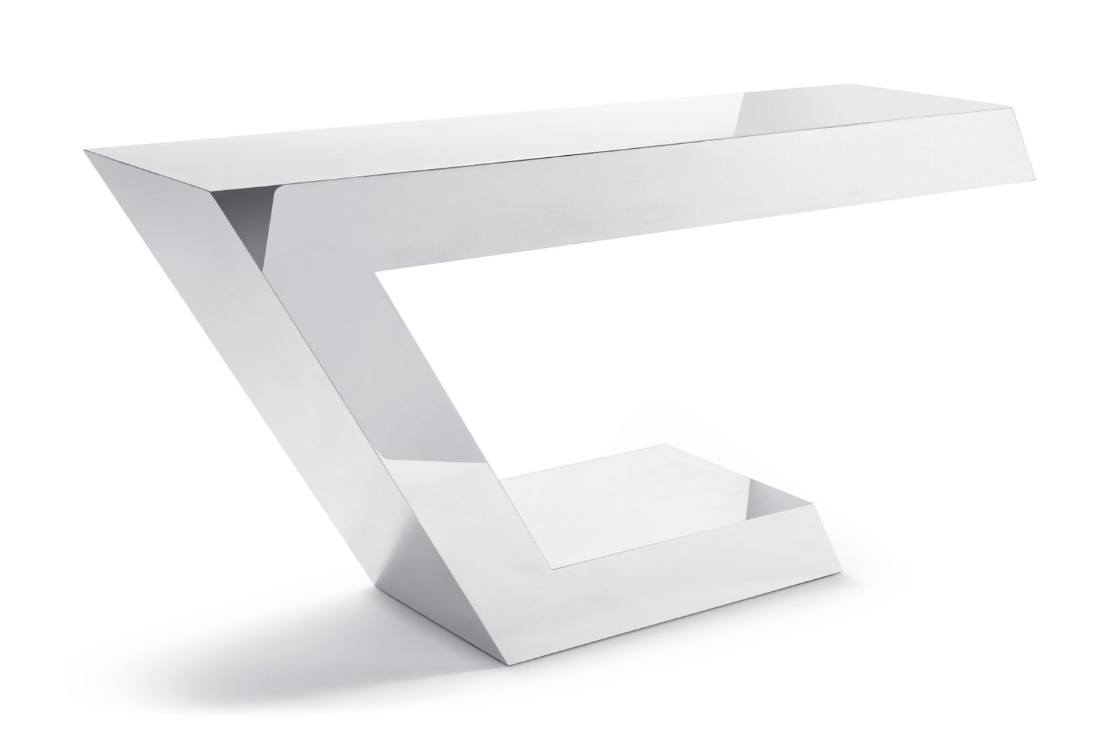 Modern Greg Sheres Style Polished Stainless Steel Console Table - 5