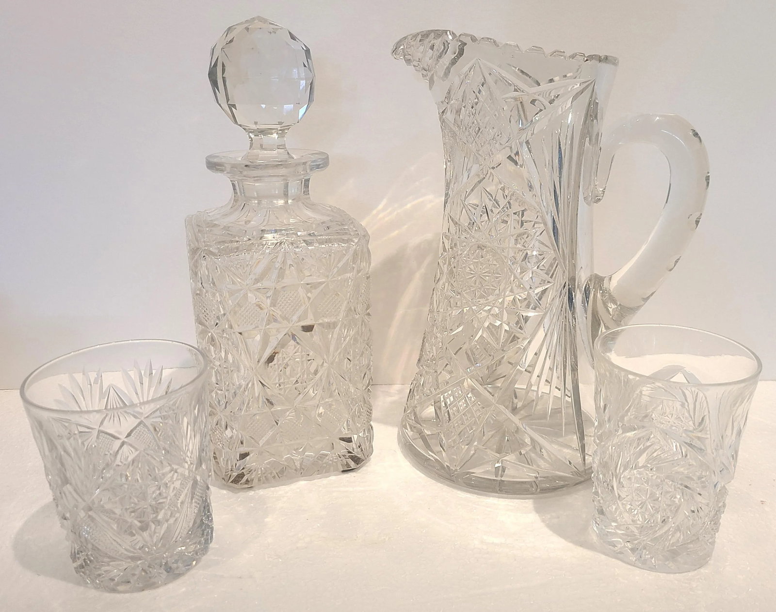 Vintage Late 20th Century Czech Bohemian Queens Lace Bar Set - 10 Pieces - 2