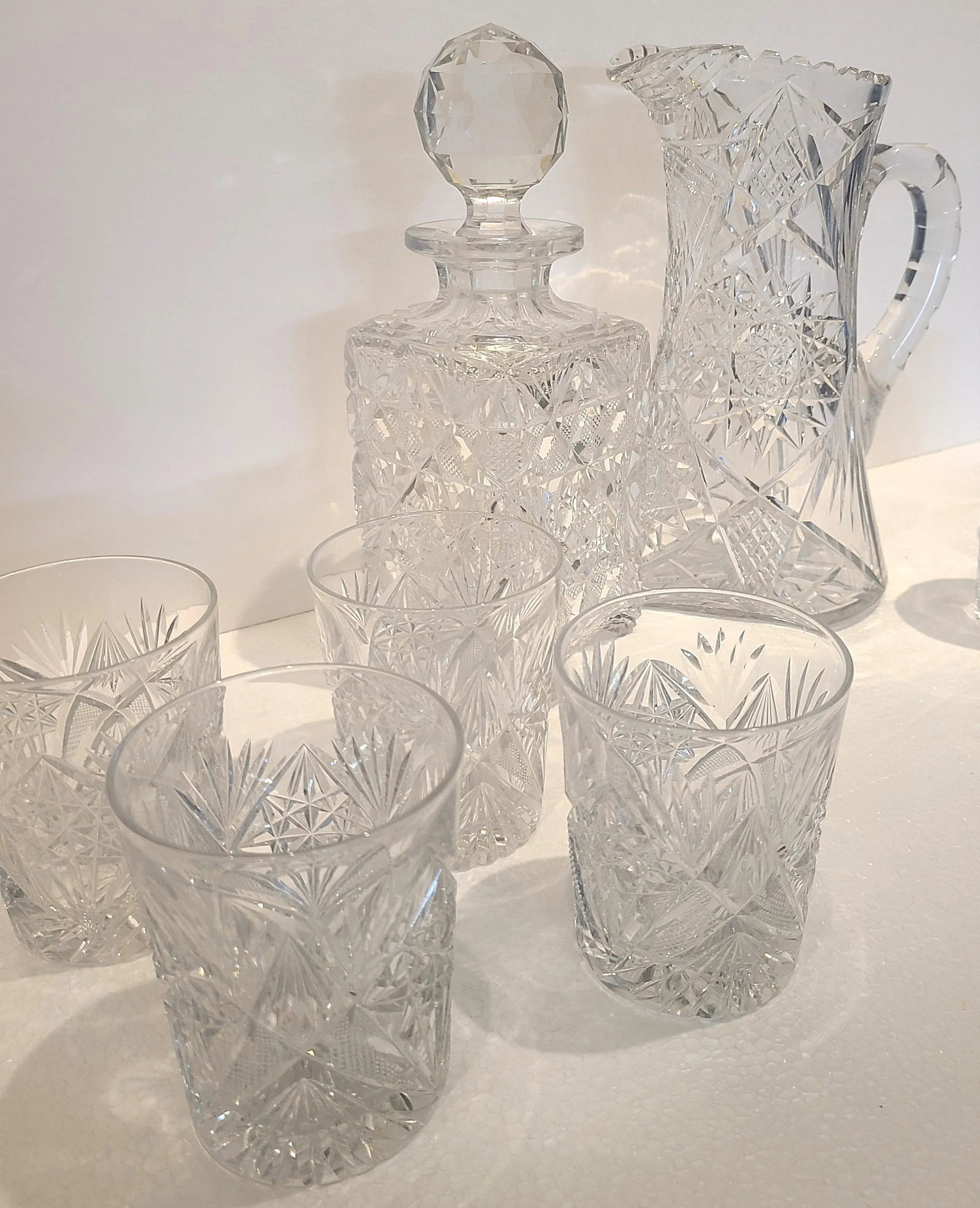 Vintage Late 20th Century Czech Bohemian Queens Lace Bar Set - 10 Pieces - 4