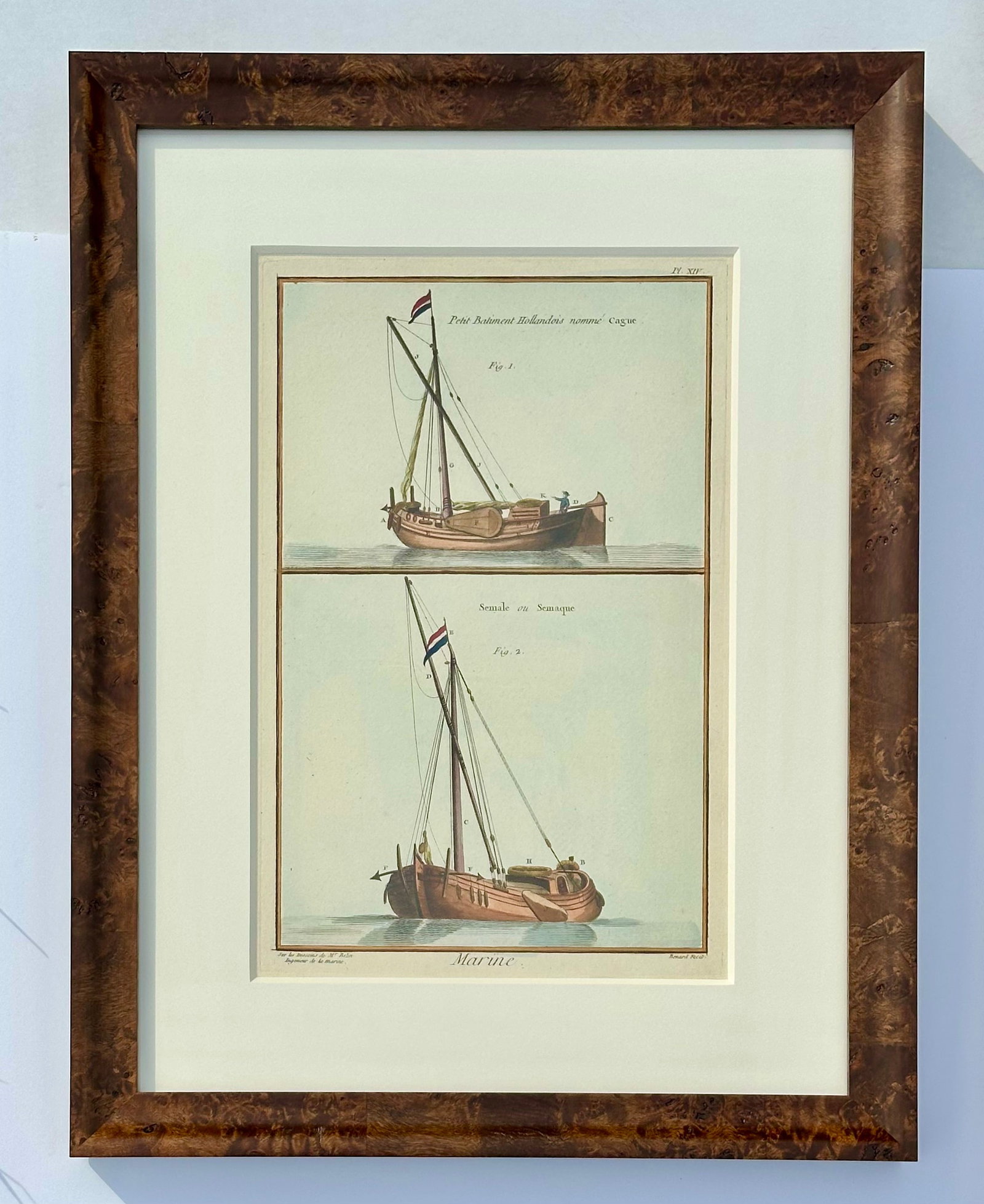 Mid 18th Century Set of Four Framed French Maritime Ship Engravings - 2