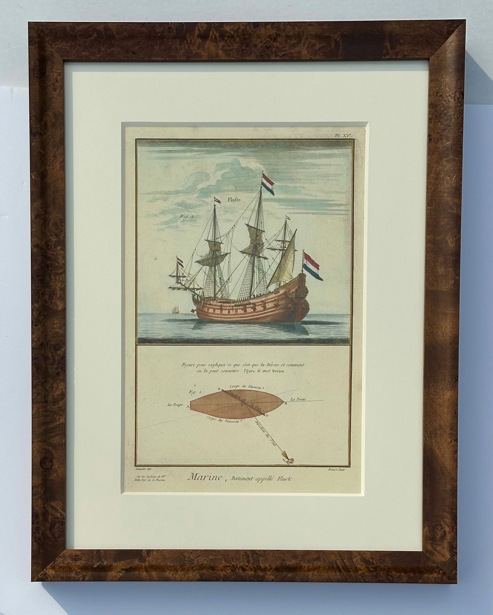 Mid 18th Century Set of Four Framed French Maritime Ship Engravings - 3