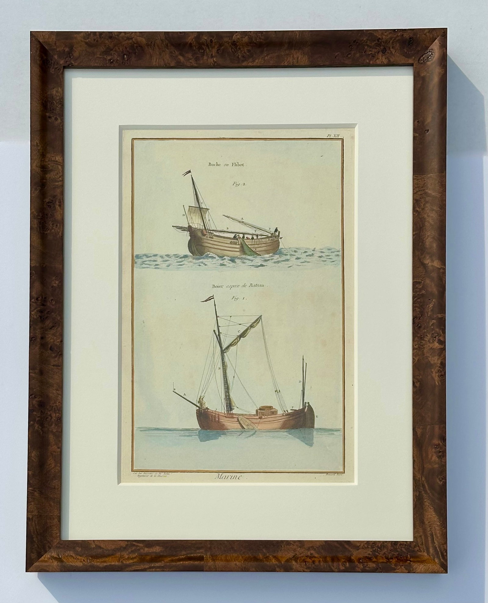 Mid 18th Century Set of Four Framed French Maritime Ship Engravings - 4
