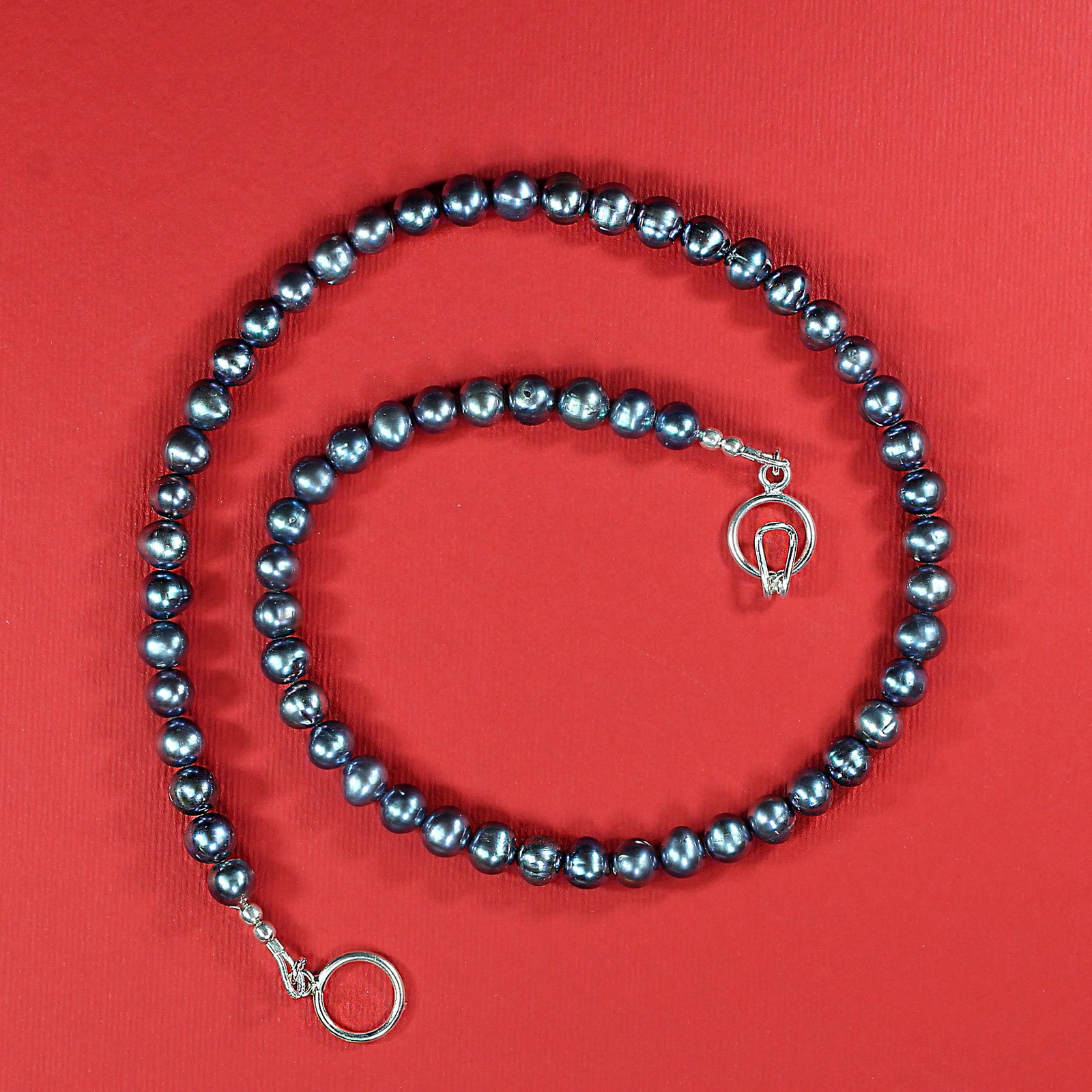 Ajd 18 Inch Iridescent Peacock Pearls 6-6.5 MM Great Gift - 4