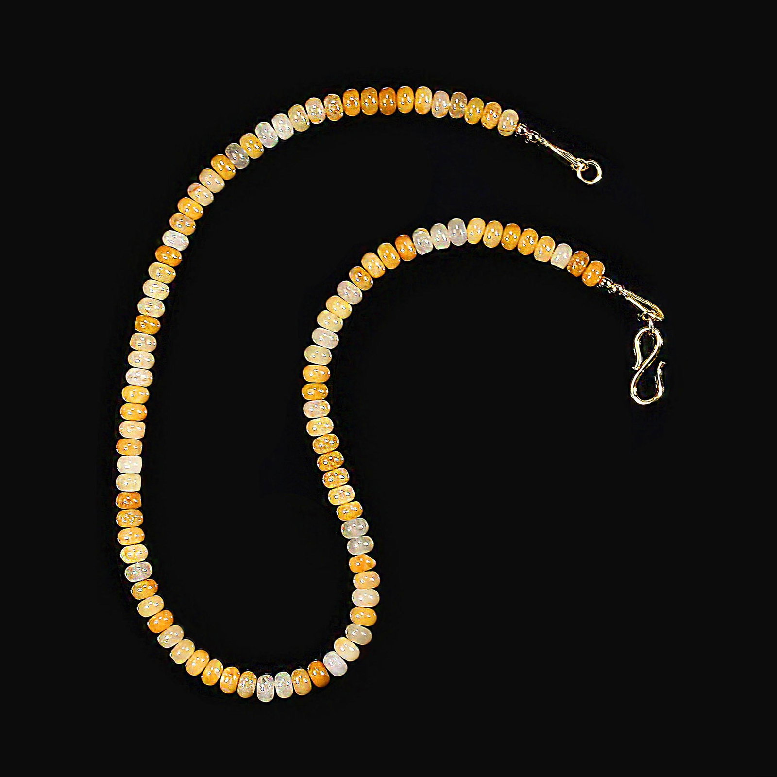 Ajd 17 Inch Natural Yellow/Gold Aventurine 6mm Rondelle Necklace, Great Gift - 2