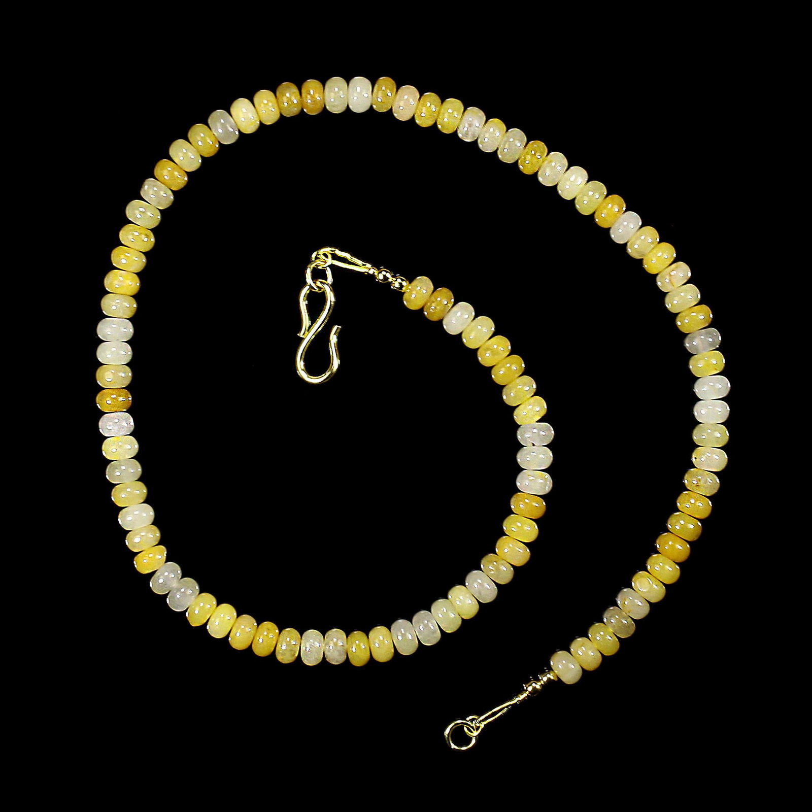 Ajd 17 Inch Natural Yellow/Gold Aventurine 6mm Rondelle Necklace, Great Gift - 3