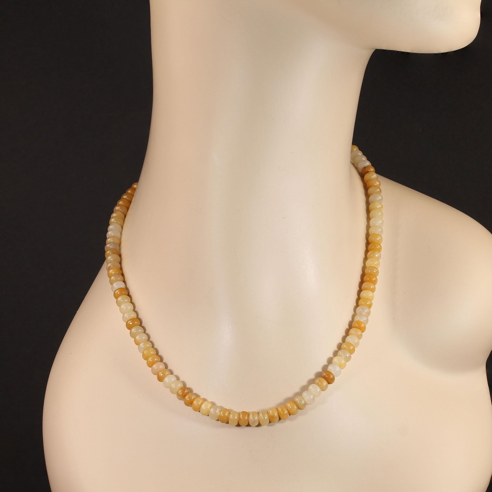 Ajd 17 Inch Natural Yellow/Gold Aventurine 6mm Rondelle Necklace, Great Gift - 6