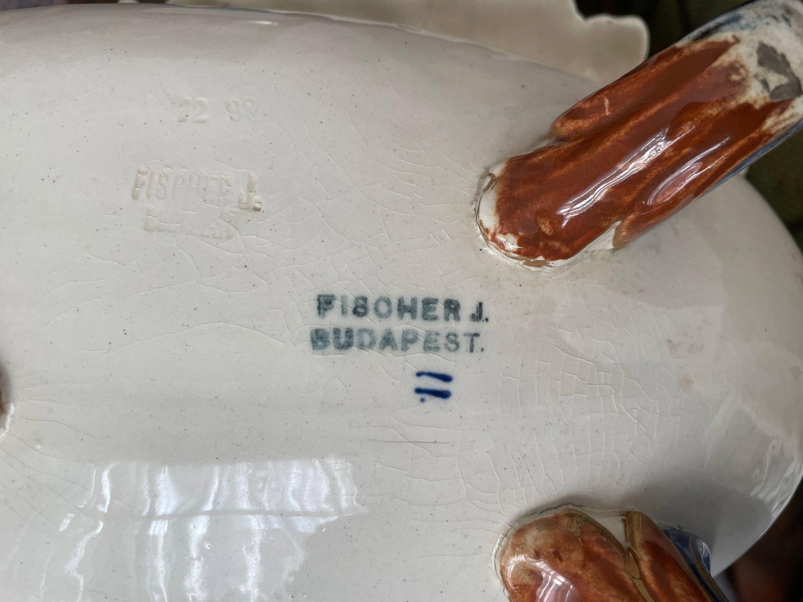 Fischer Budapest Majolica Jardinière Centerpiece Hungarian Art Pottery 19th C - 10
