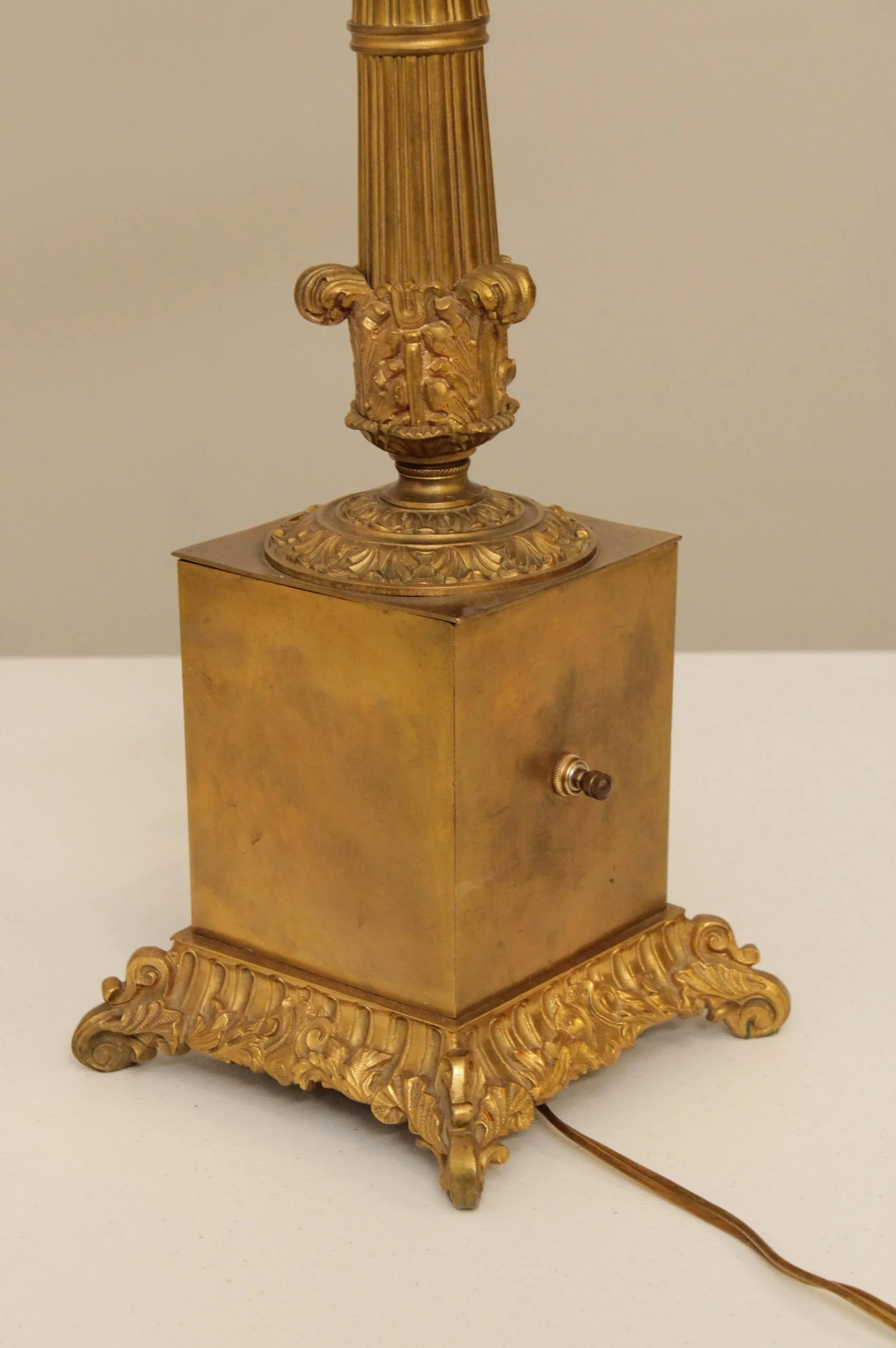 Vintage French Bronze Candelabra Table Lamp - 12