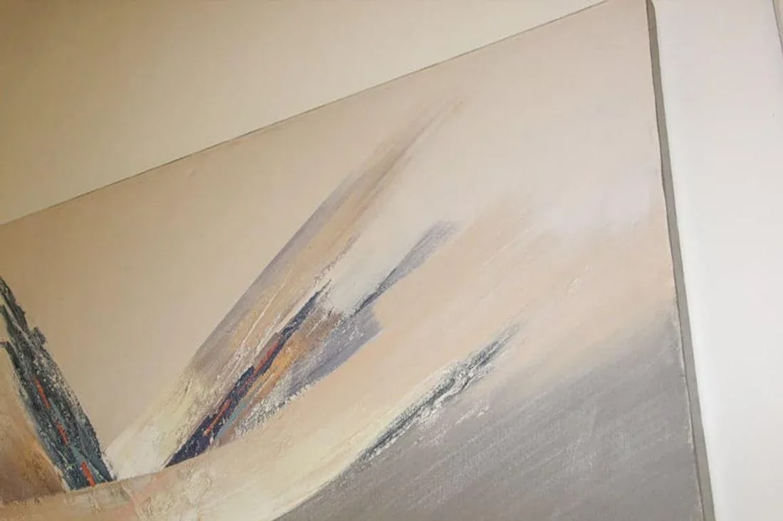 Vintage Signed Lee Reynolds Studio Textured Abstract Painting - 10