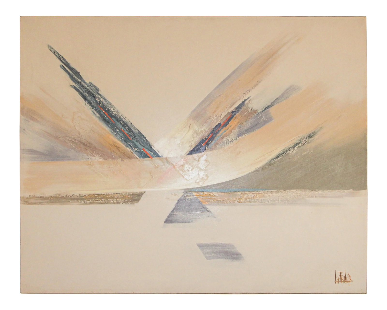 Vintage Signed Lee Reynolds Studio Textured Abstract Painting: Vintage Lee Reynolds, Vanguard Studios original signed textured abstract oil painting. Large Lee Reynolds abstract oil painting by Vanguard Studios. Gorgeous large-scale Lee Reynolds abstract painting