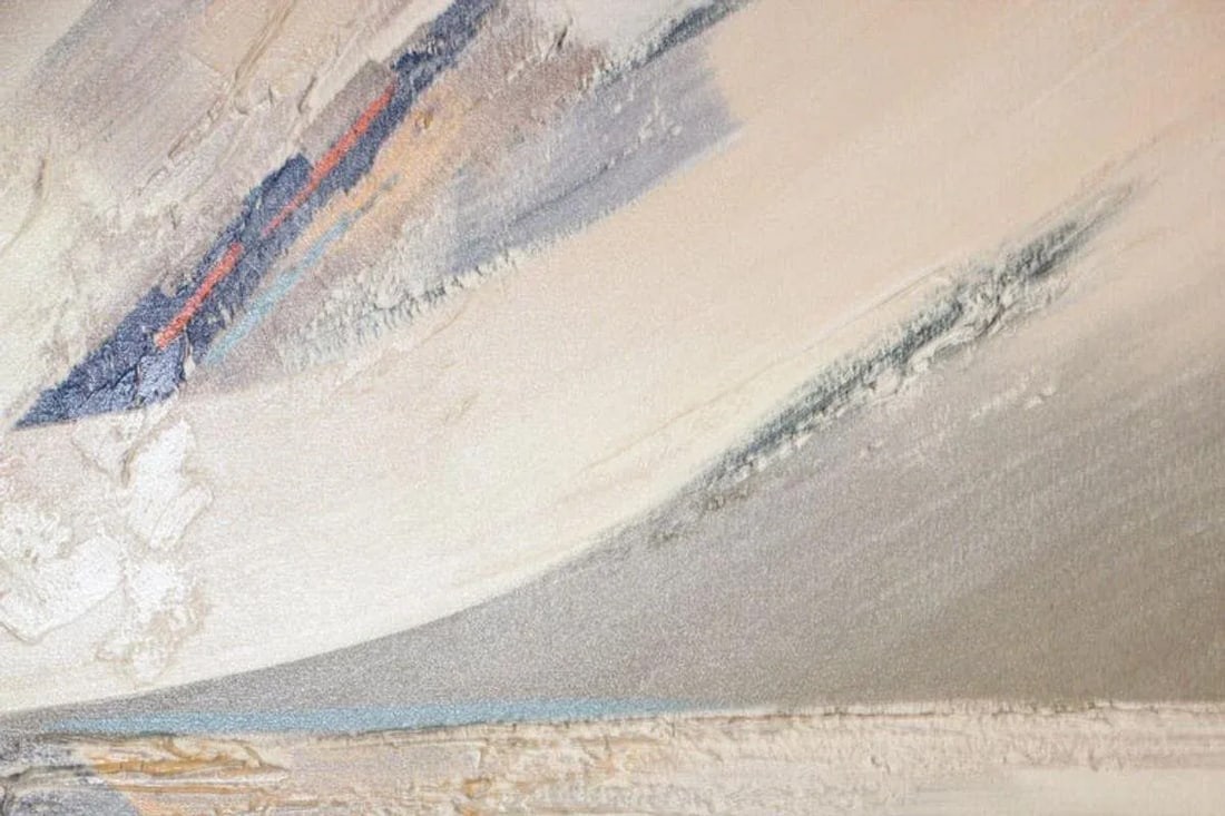 Vintage Signed Lee Reynolds Studio Textured Abstract Painting - 3