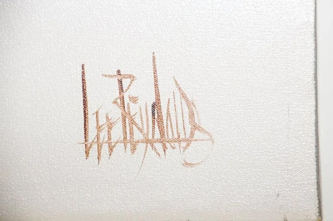 Vintage Signed Lee Reynolds Studio Textured Abstract Painting - 6