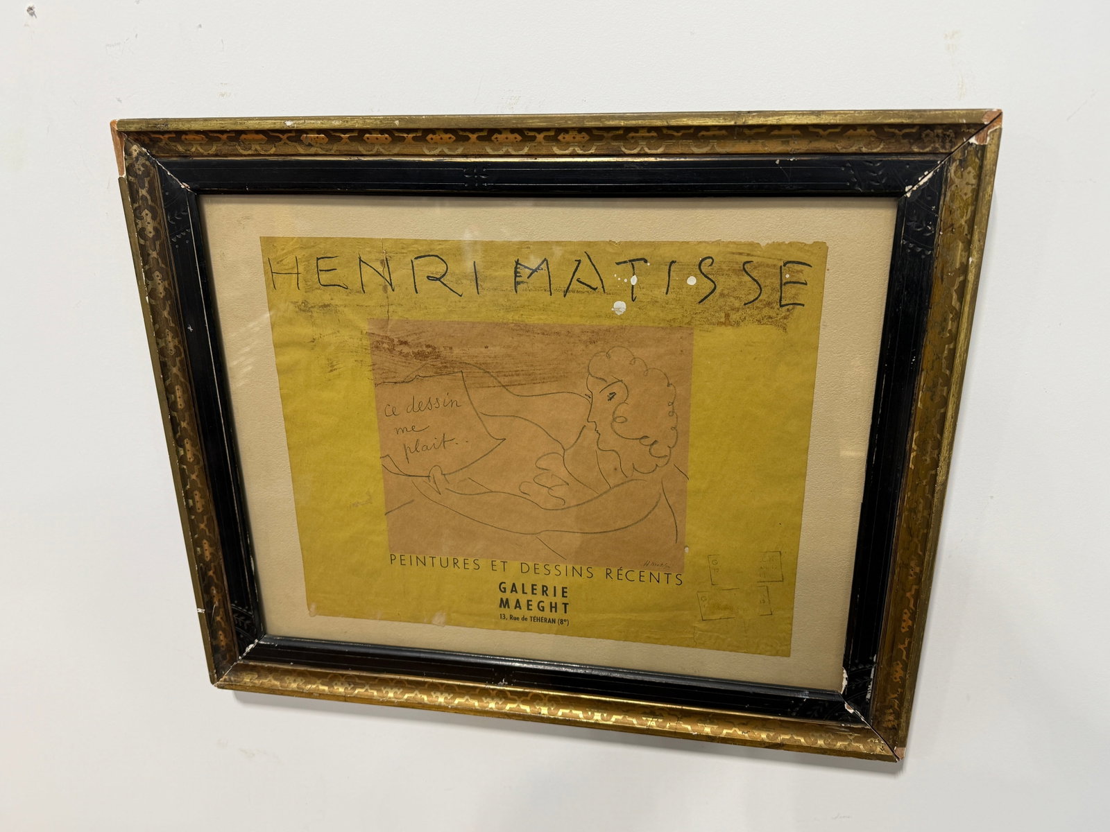 Henri Matisse Galerie Maeght "Ce Dessin Me PlaÃ®t" Exhibition Poster, Paris, 1945 - 2