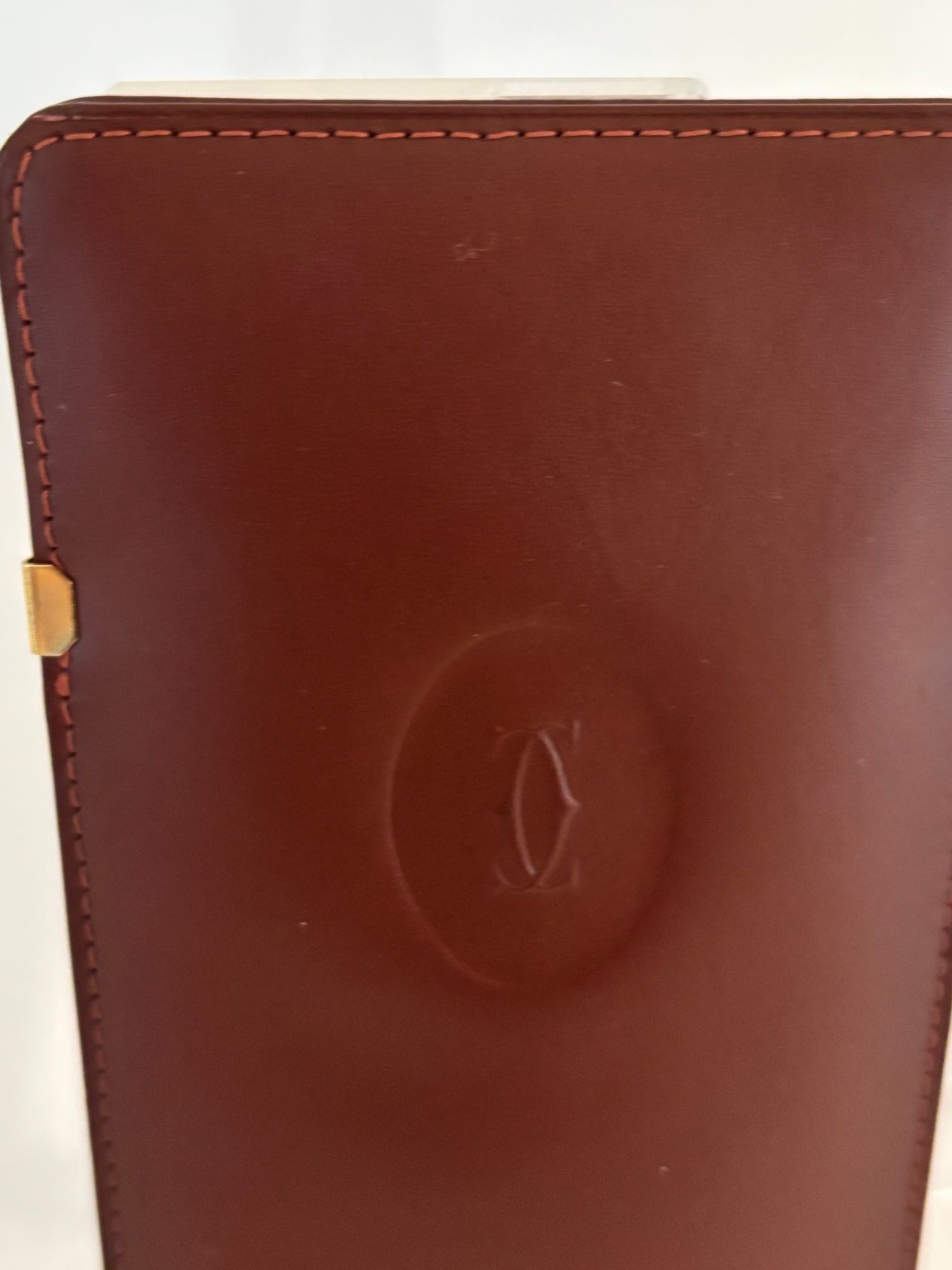Cartier Burgundy Leather Eyewear Case Made in France 1980s - 4
