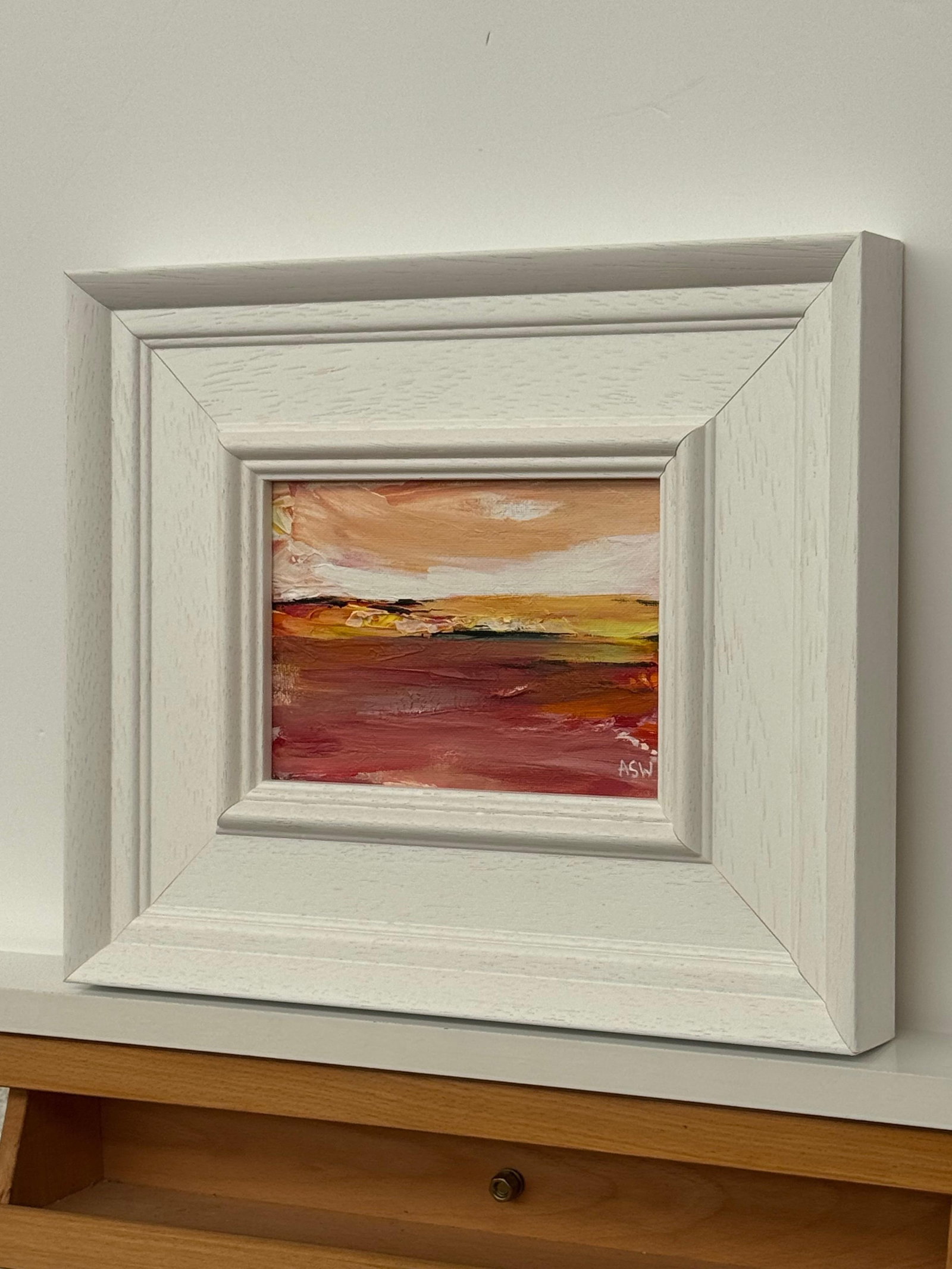 Amber Glow - Miniature Abstract Landscape Art Study by Contemporary Artist 2025 - 10