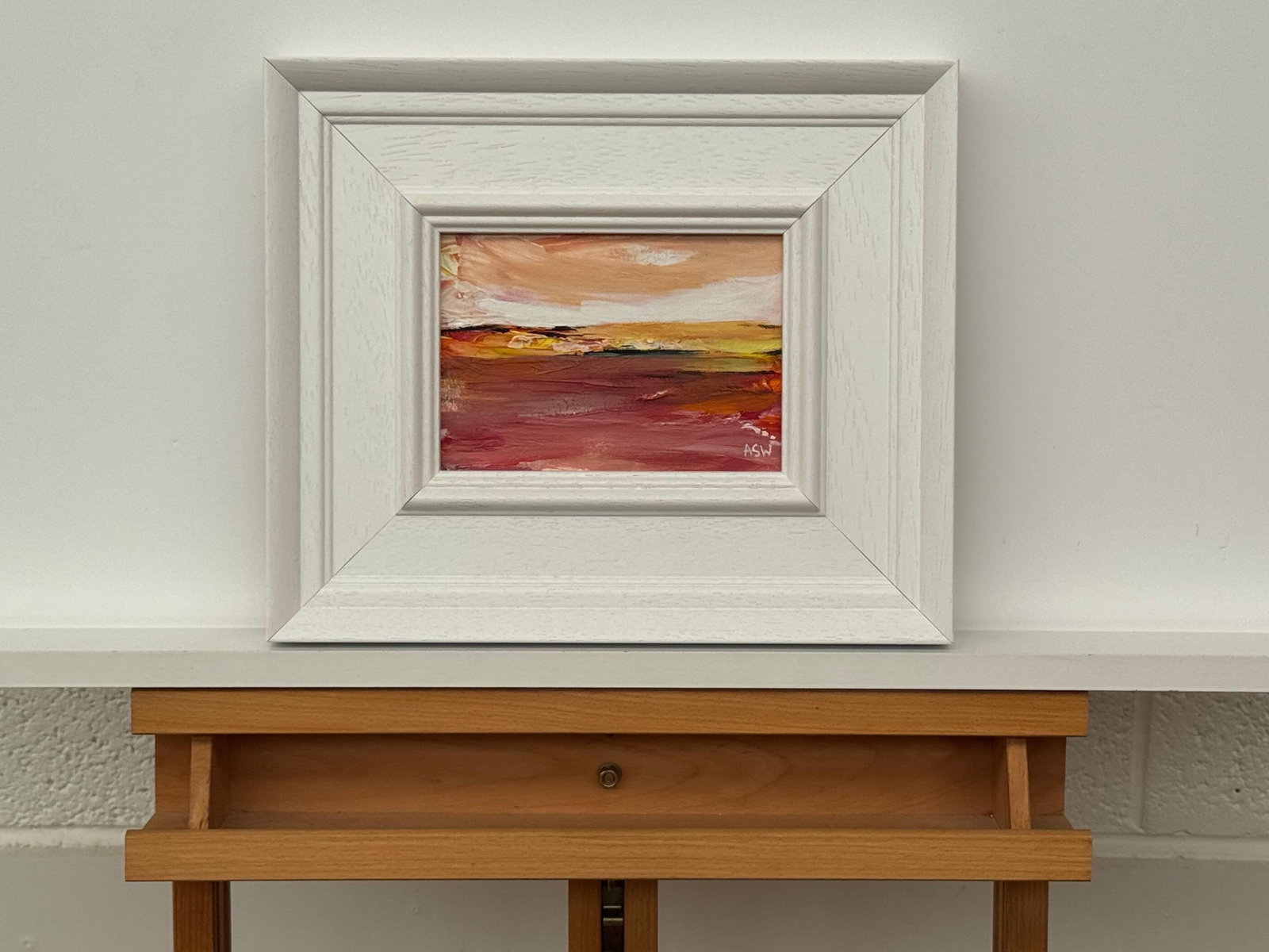 Amber Glow - Miniature Abstract Landscape Art Study by Contemporary Artist 2025 - 12