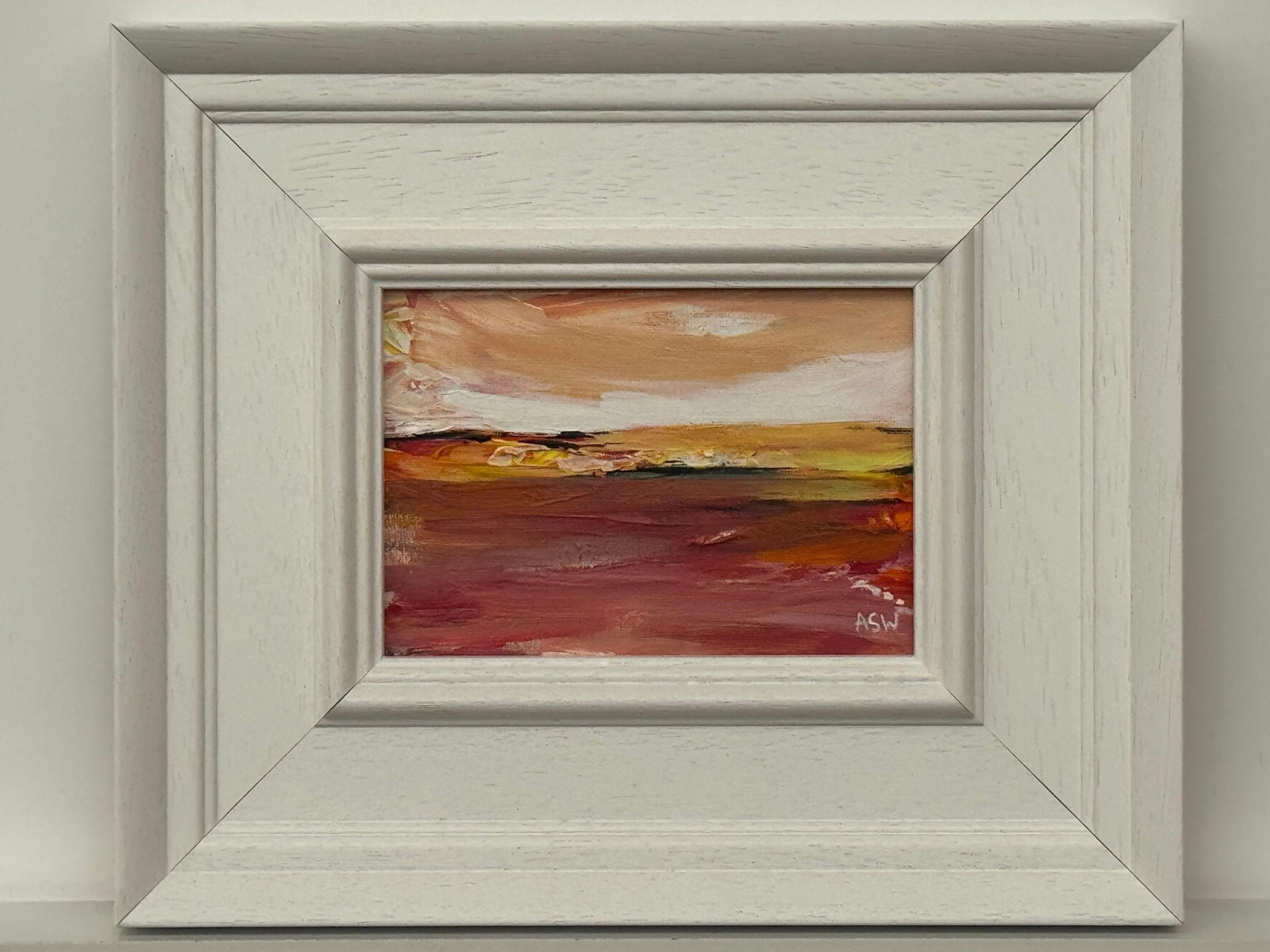 Amber Glow - Miniature Abstract Landscape Art Study by Contemporary Artist 2025 - 4