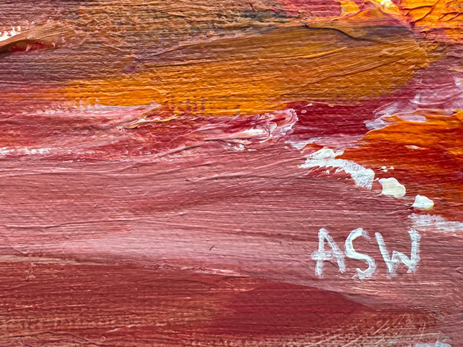 Amber Glow - Miniature Abstract Landscape Art Study by Contemporary Artist 2025 - 6