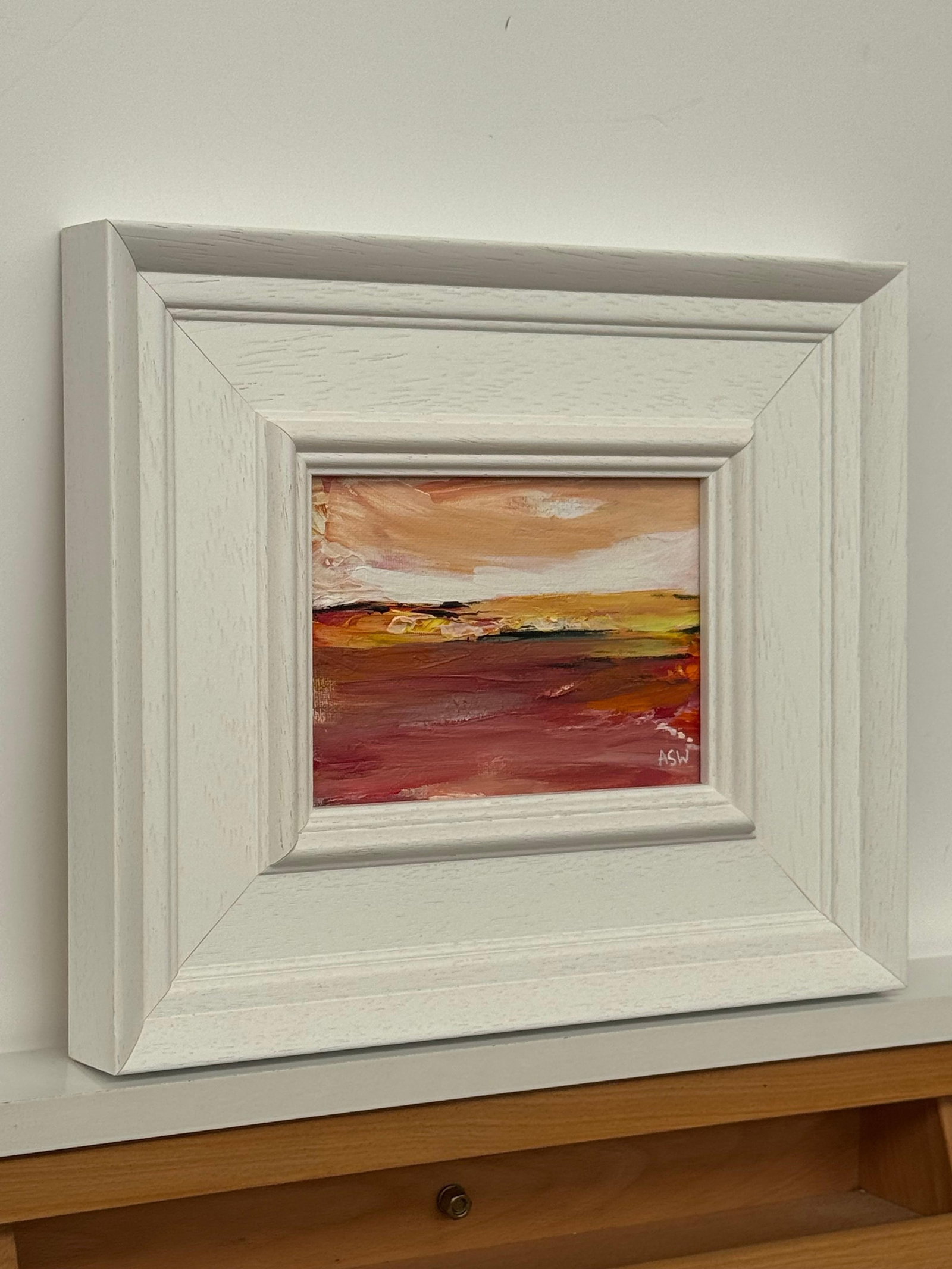 Amber Glow - Miniature Abstract Landscape Art Study by Contemporary Artist 2025 - 8