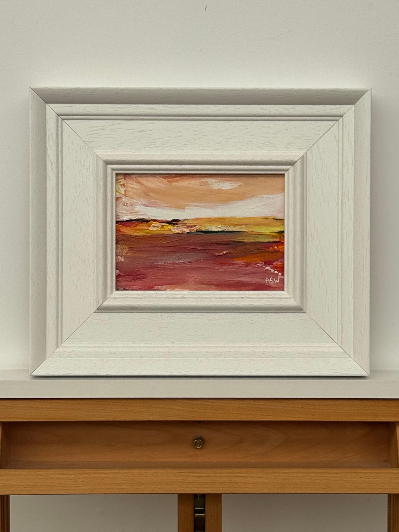 Amber Glow - Miniature Abstract Landscape Art Study by Contemporary Artist 2025 - 9