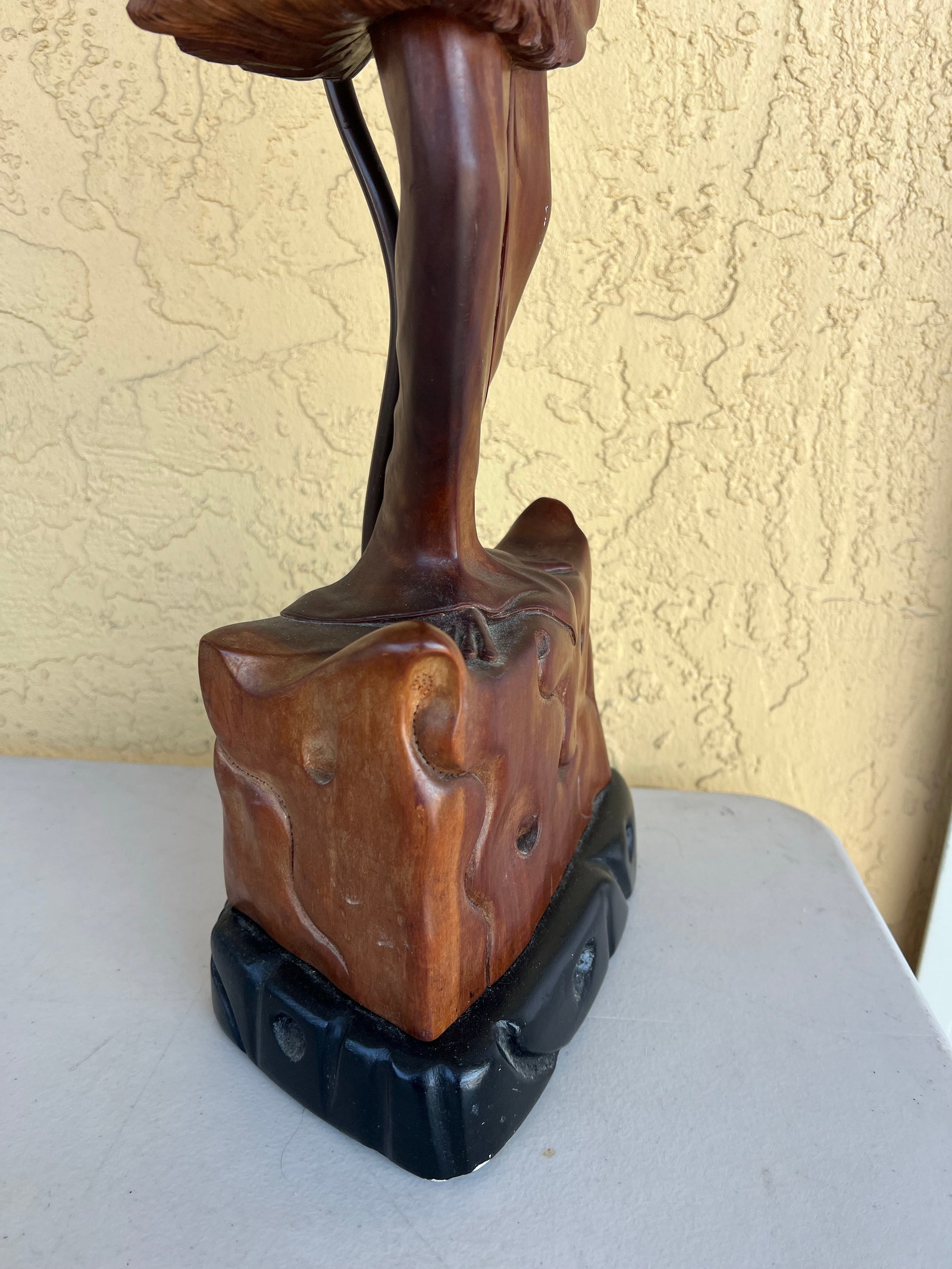 Mid 20th Century Mid Century Modern Wood Carved Nude Woman Lamp - 7