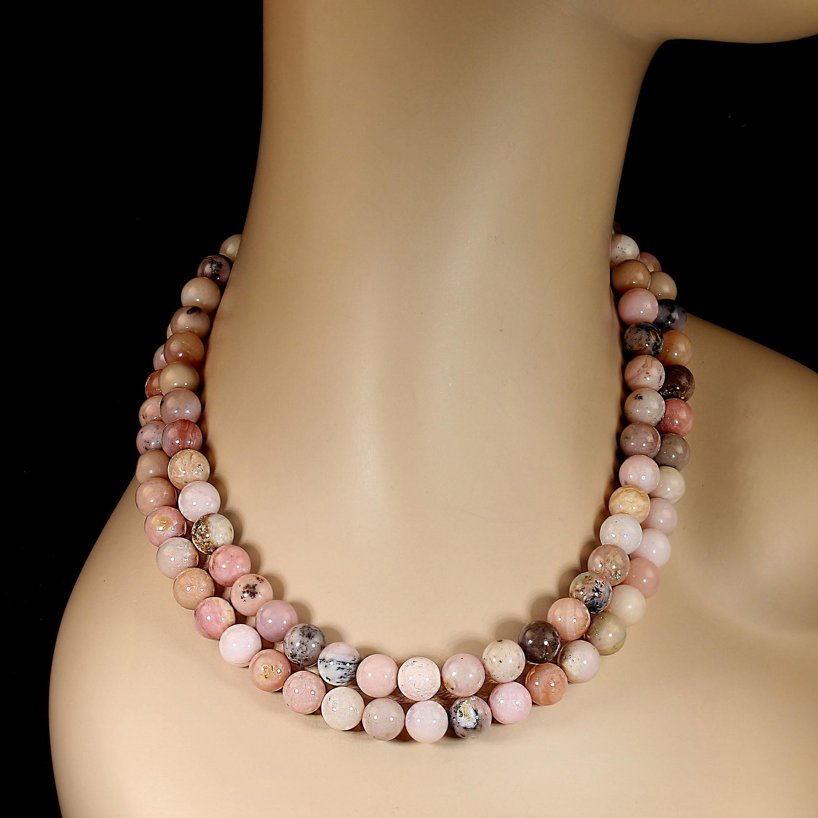 Ajd 18 Inch Two Strand Pink Peruvian Necklace - 2