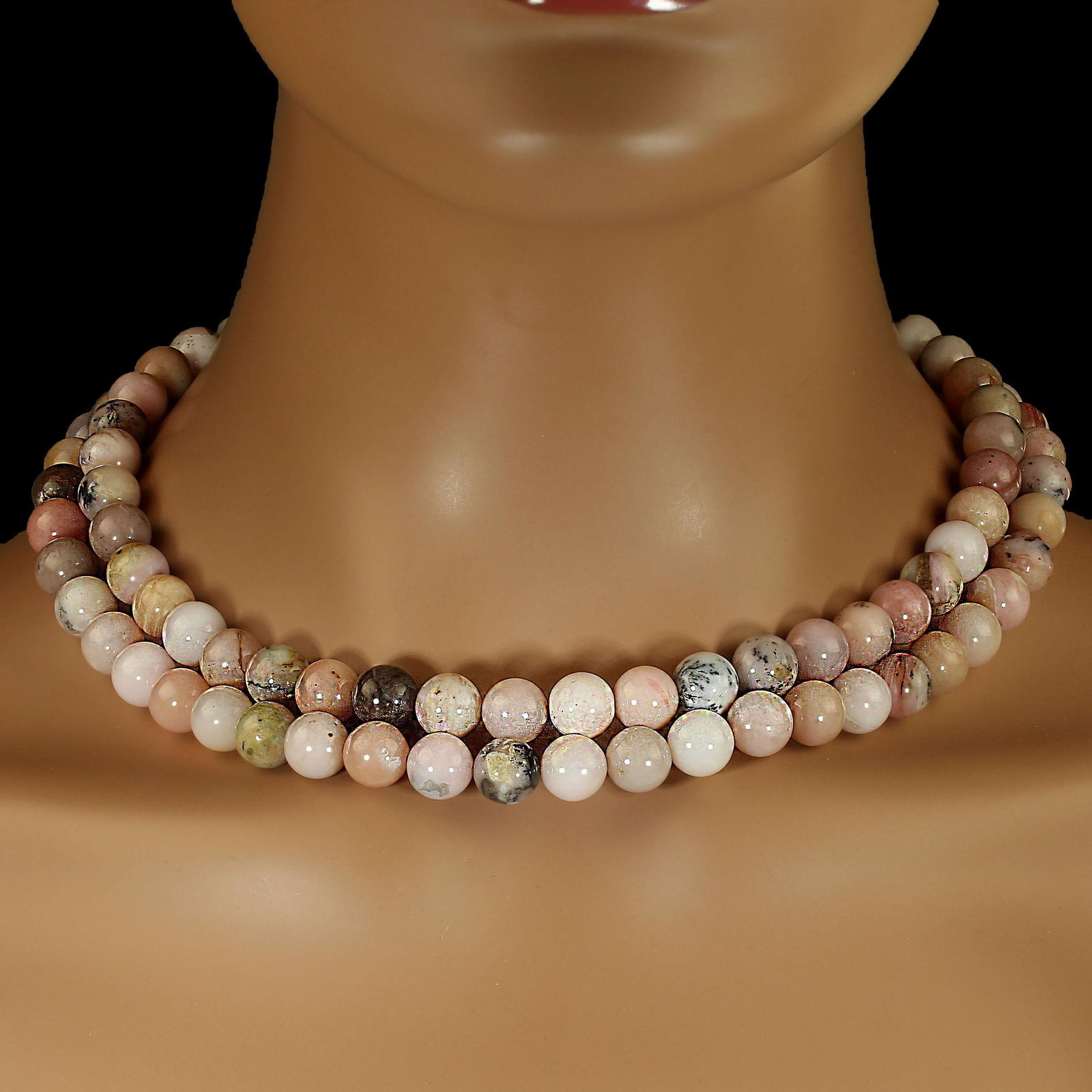 Ajd 18 Inch Two Strand Pink Peruvian Necklace - 3