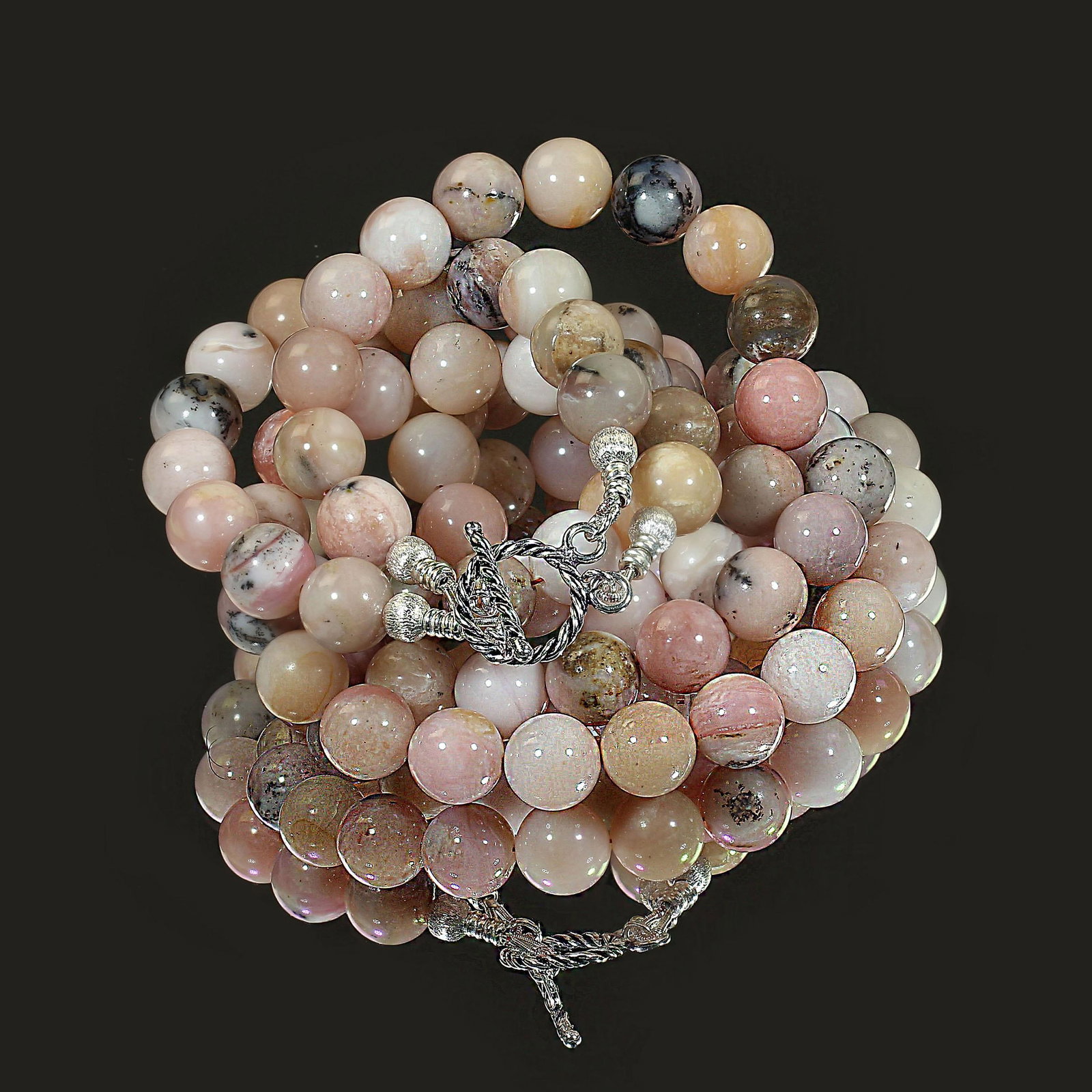 Ajd 18 Inch Two Strand Pink Peruvian Necklace - 4