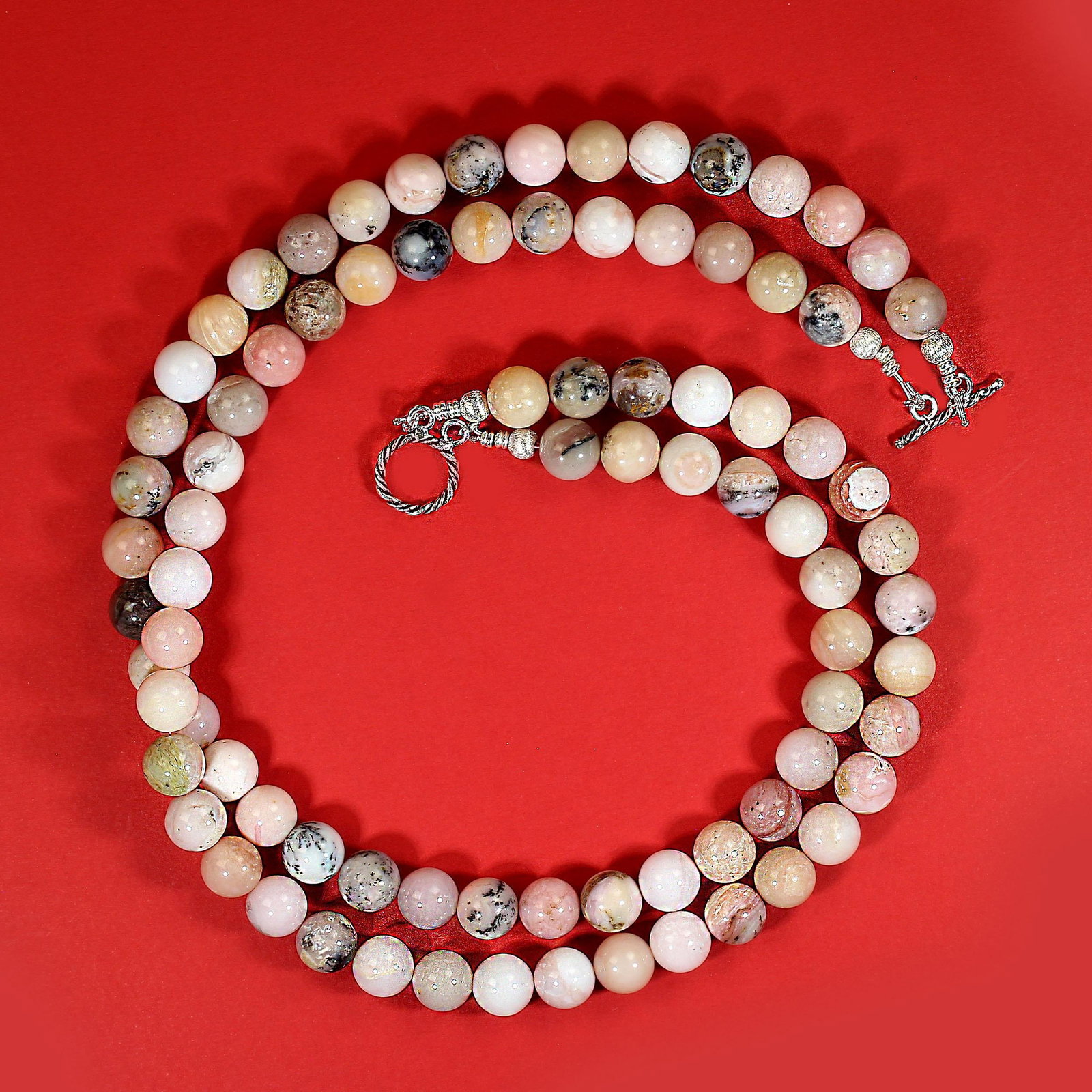 Ajd 18 Inch Two Strand Pink Peruvian Necklace - 5