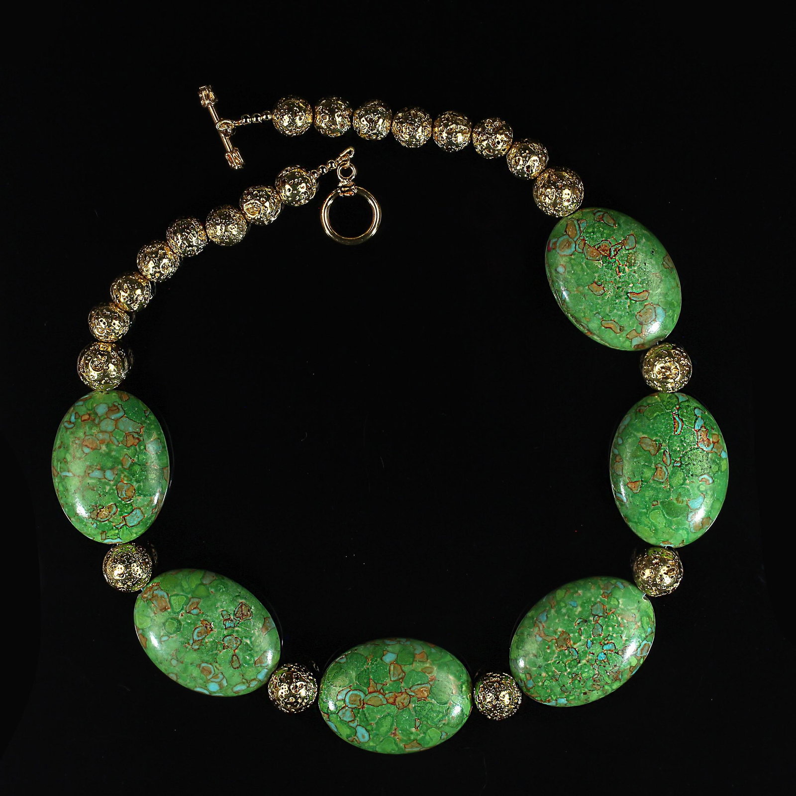 Lime Green Magnesite Tablet Necklace by Aria Jewelry Design, 20 Inch - 3