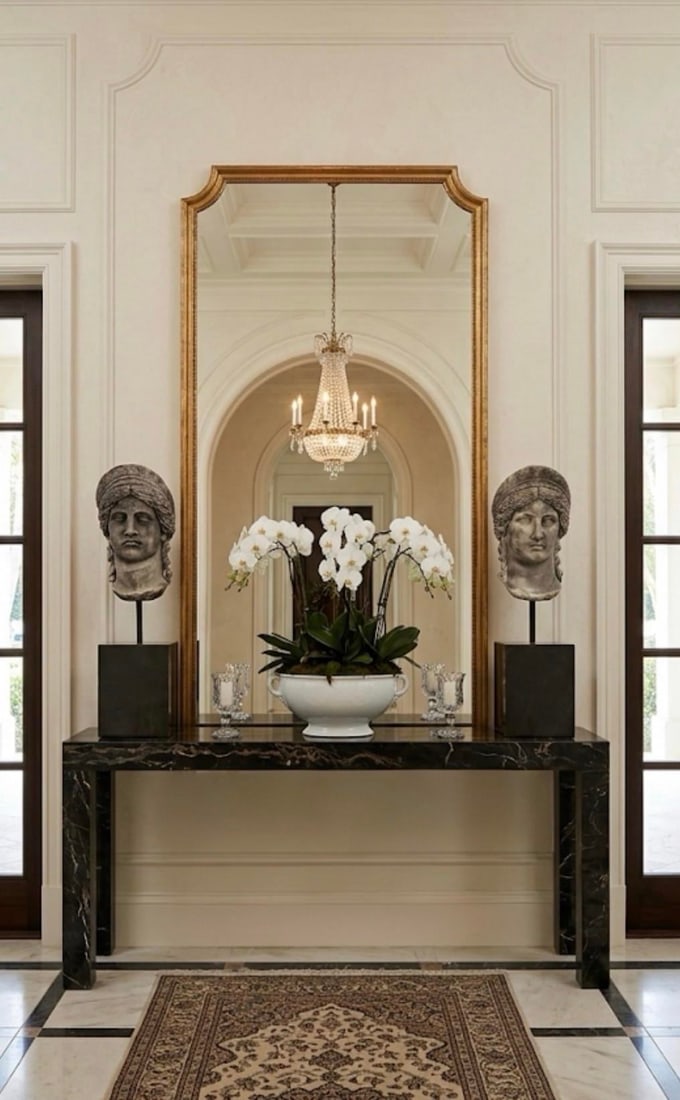 Pair of Neoclassical Style Carved Stone Busts on Marble Plinths - 11