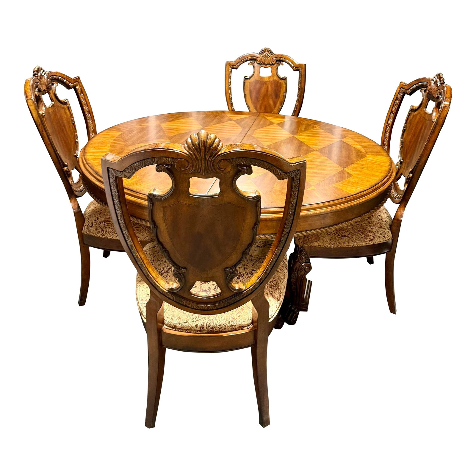 A.r.t. Old World Dining Set: A.R.T. Furniture is known for high quality dining collections with high performance upholstery. This is one of them and is out of the Old World Collection. It is a classic and ornate dining set